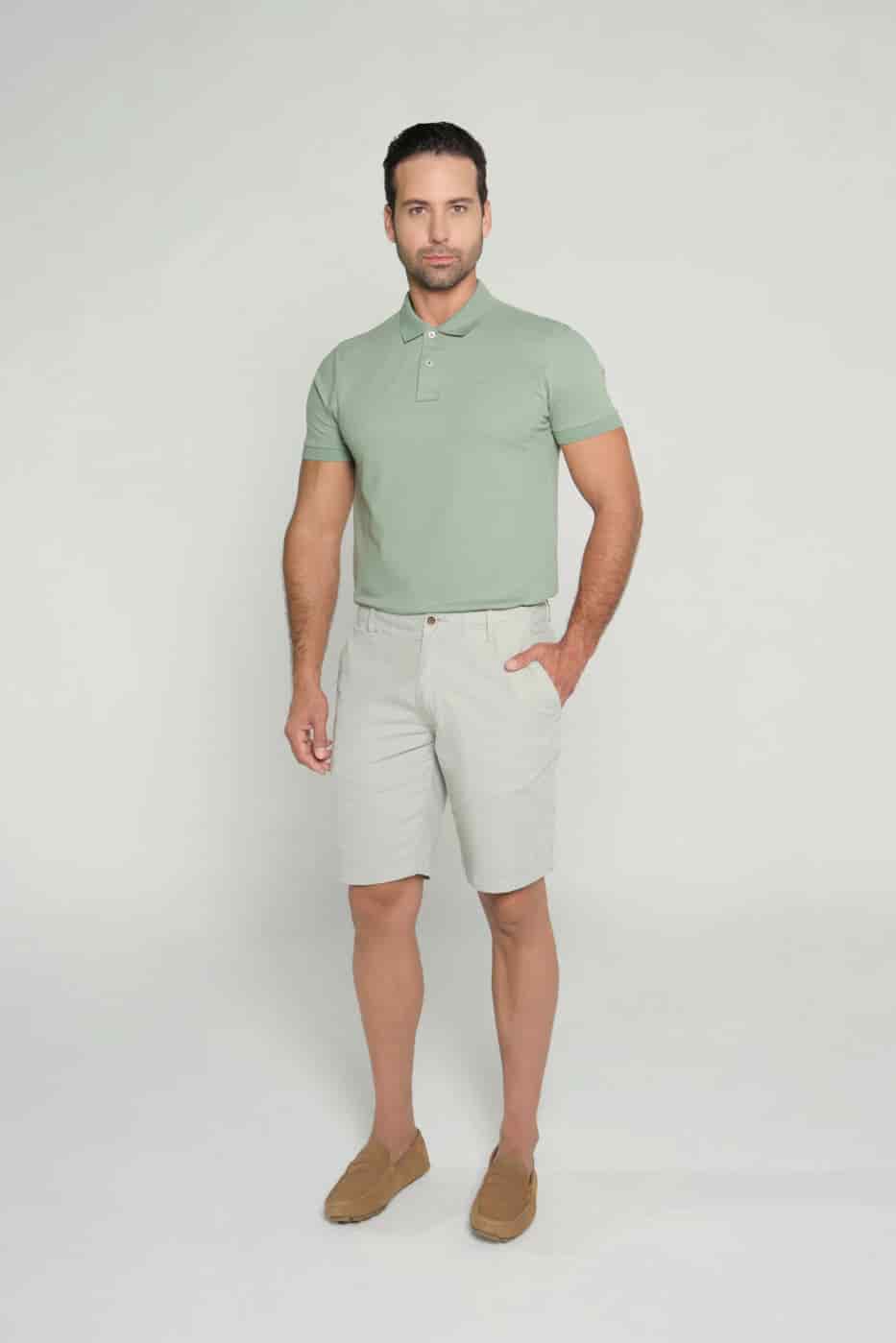 Bermuda Slim Fit Lino Sage - miniatura 5