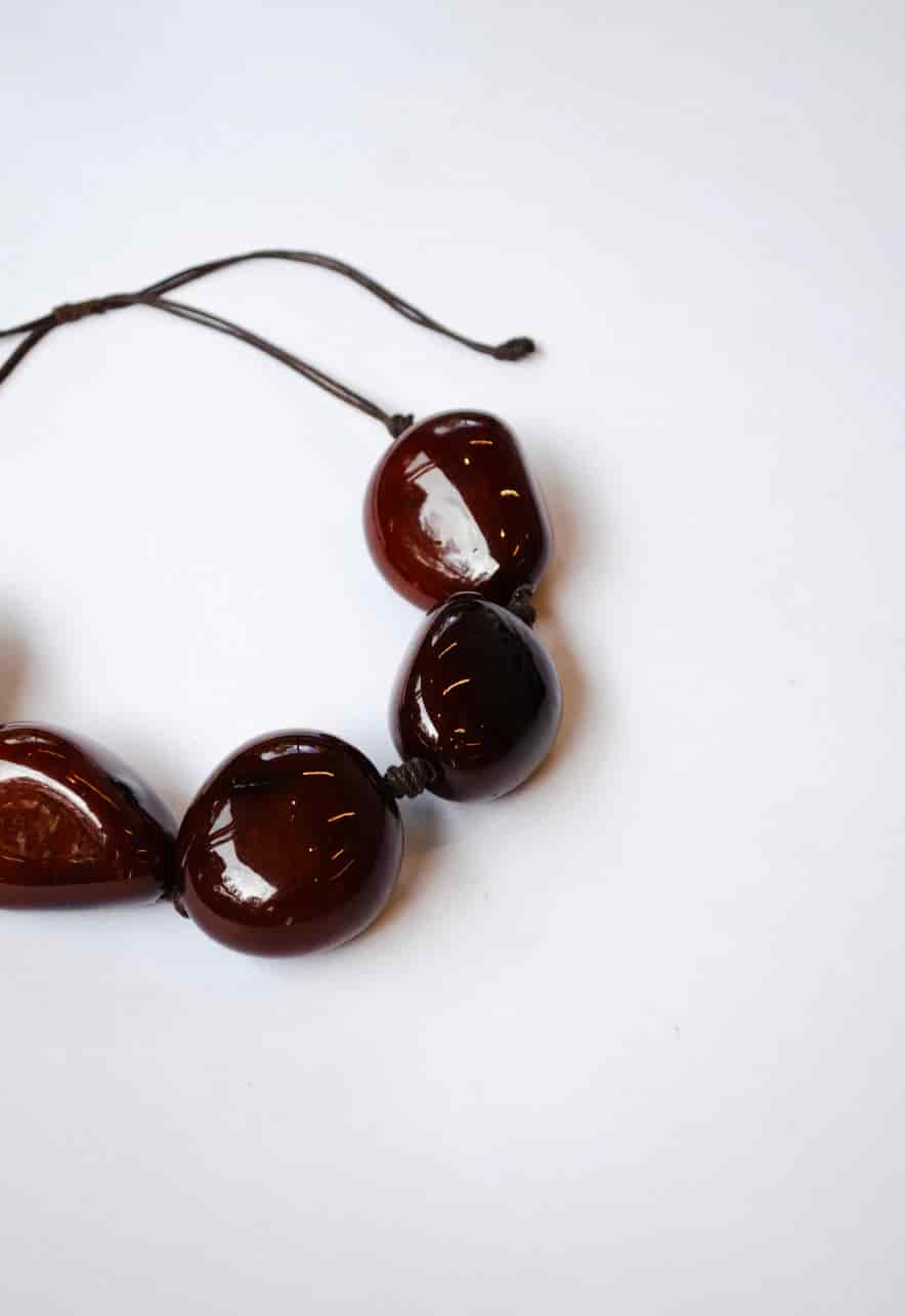 Collar Tora Semillas de Tagua | Café chocolate - miniatura 1