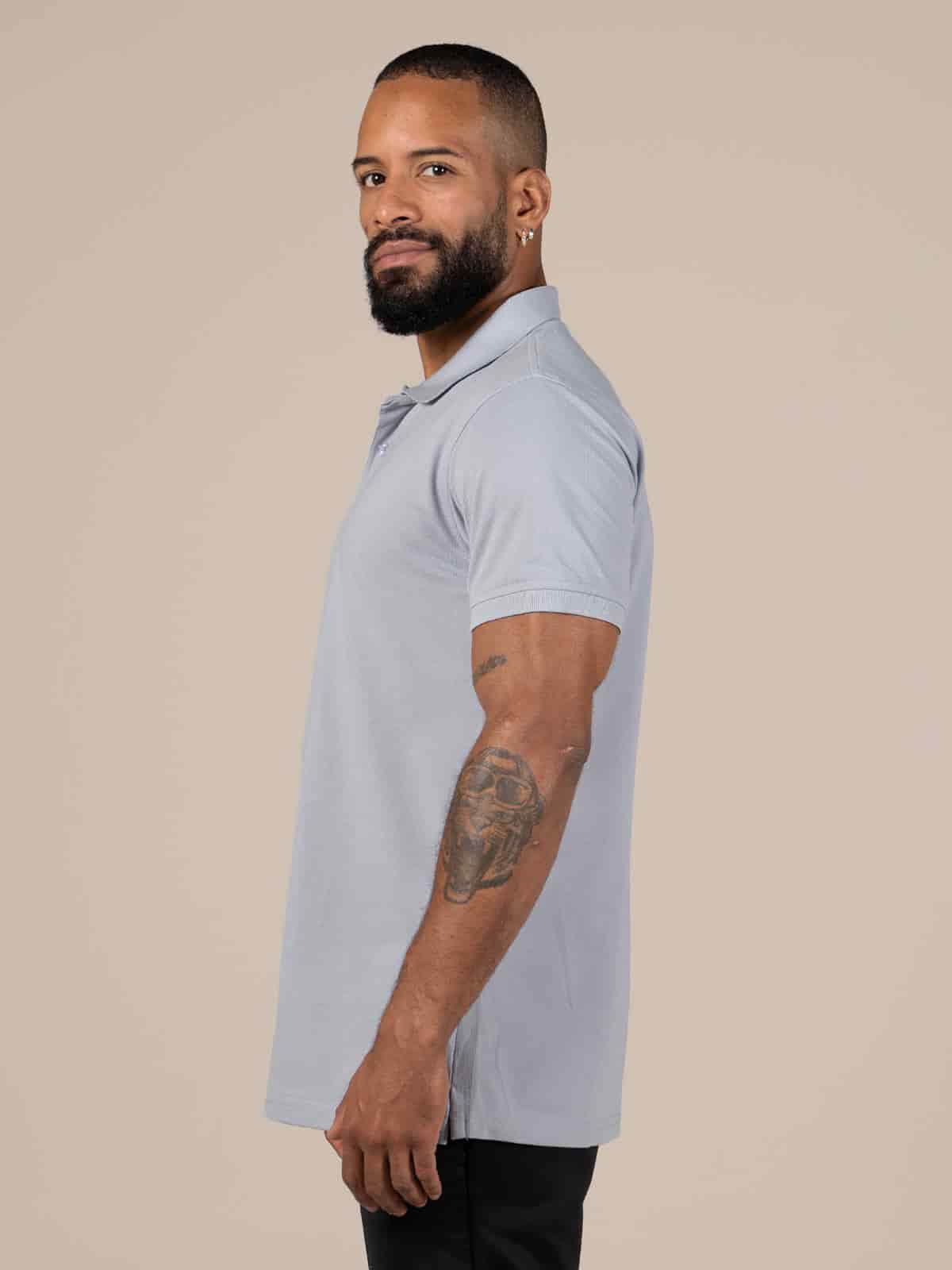 Polo Camiseta Gris Claro - miniatura 4
