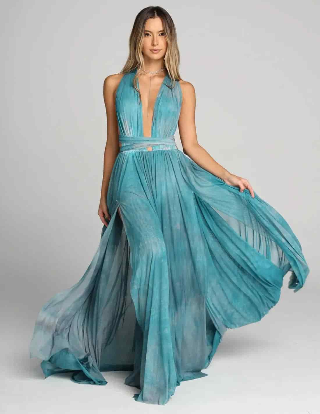 Vestido Hydra Spotted Blue + Black - miniatura 1