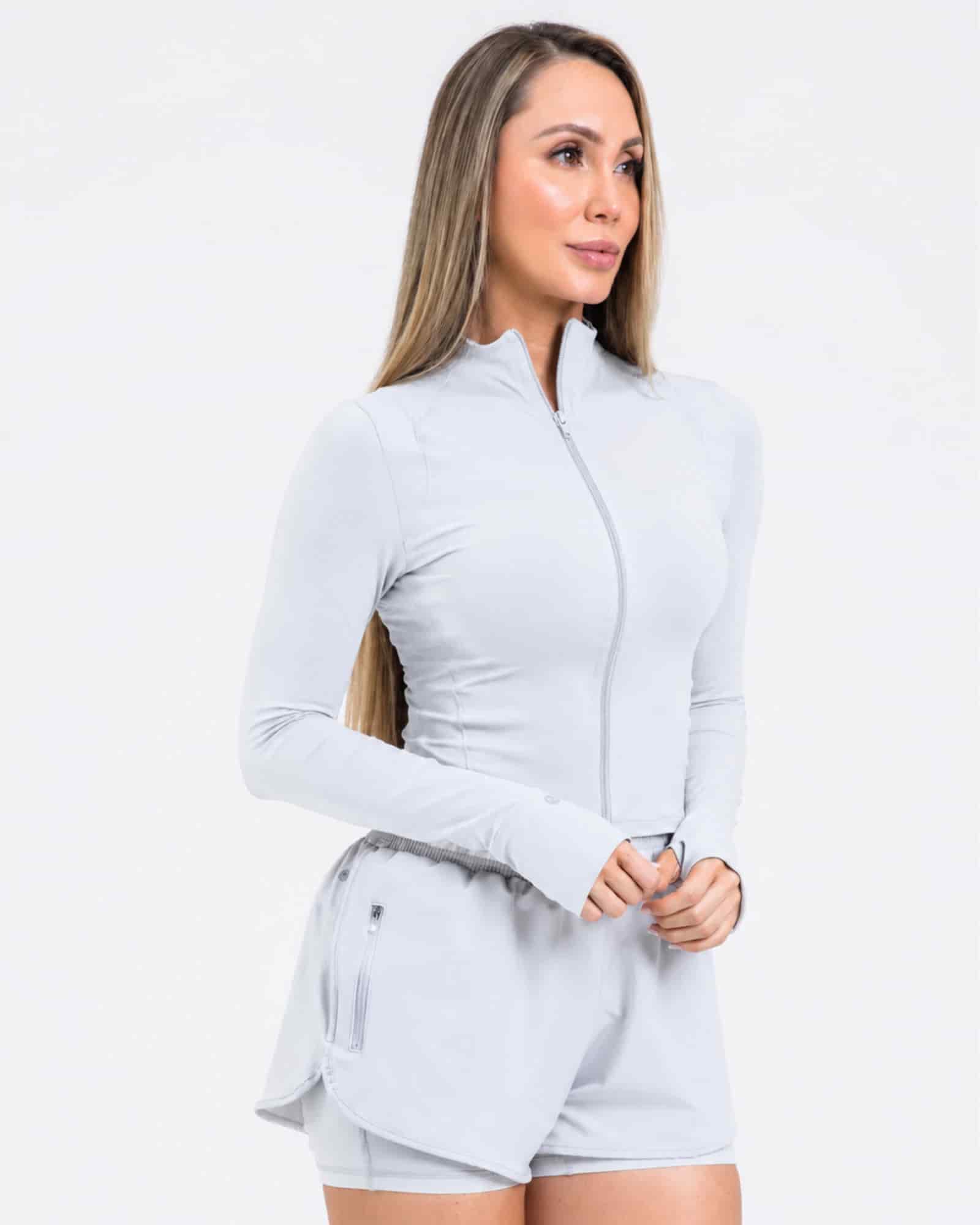 Chaqueta sculpt edge gris cloud outdoor FIBER - miniatura 2