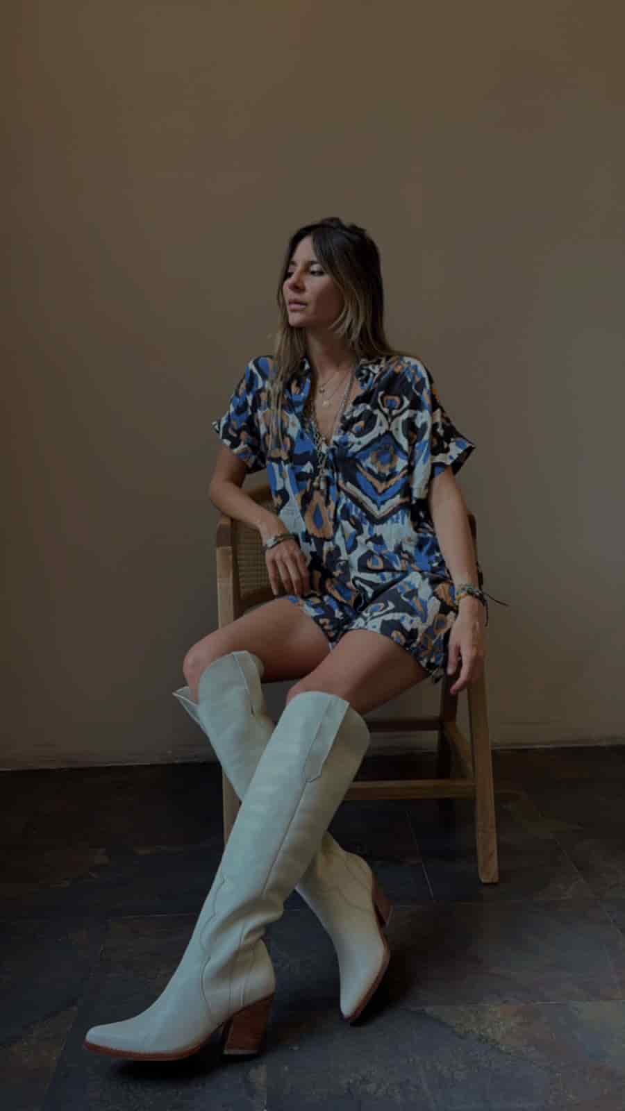 BOTA LARGA SARA CREMA - miniatura 1