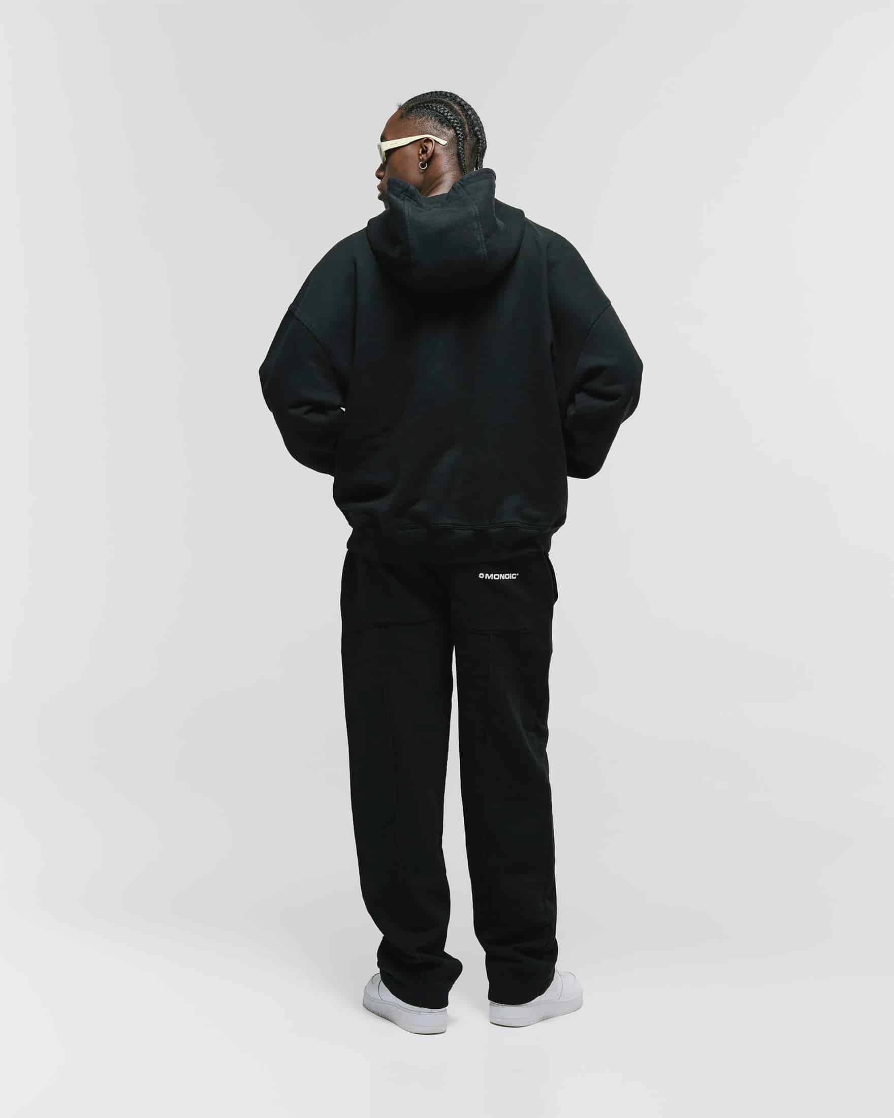 Zip Hoodie Oversized Básico V3 - Negro Oscuro - miniatura 3