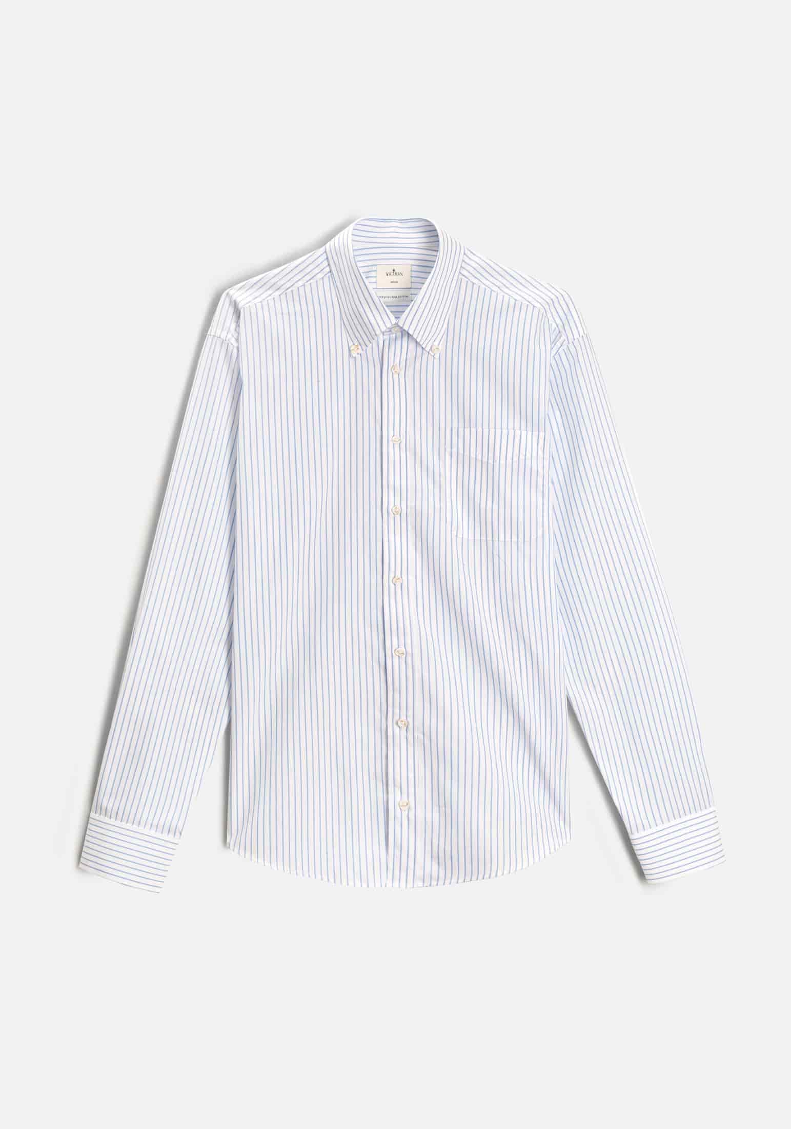 Camisa H CBD Rayas Bols. Grd. Azul Medio - miniatura 1