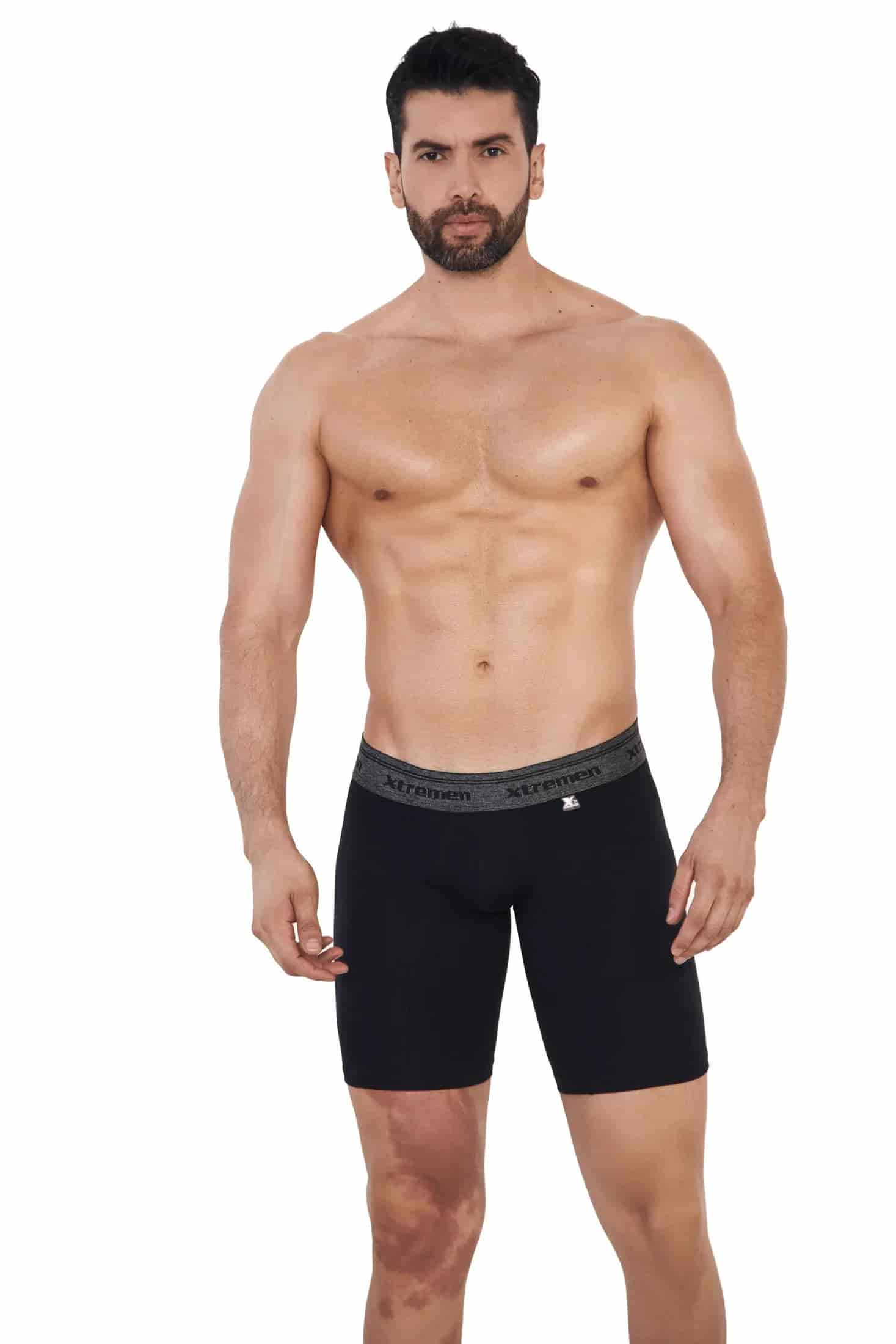 BOXER ALGODÓN DEPORTIVO FONDO ENTERO NEGRO - miniatura 1