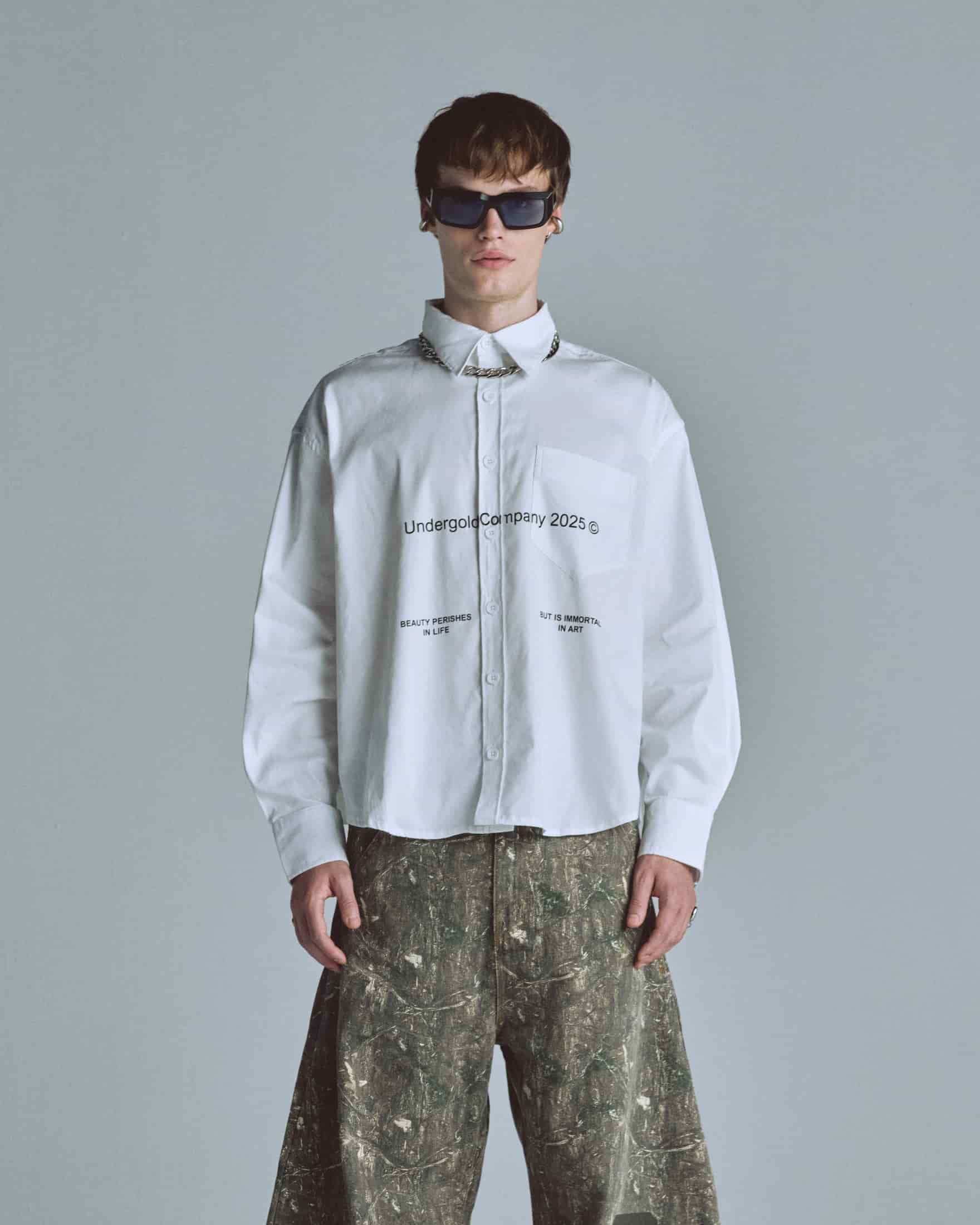 Echoes Beauty Long Sleeve Boxy Fit Shirt Bone - miniatura 2