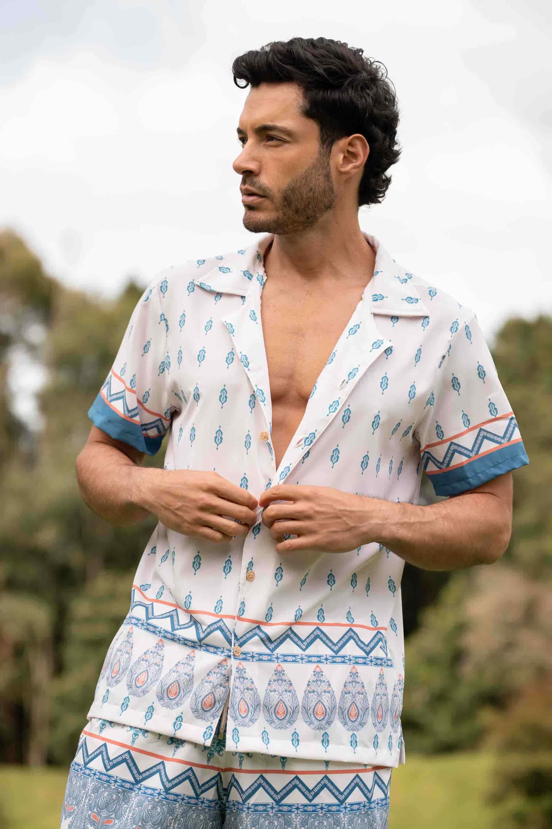 Camisa Playera Savira Azul - miniatura 2