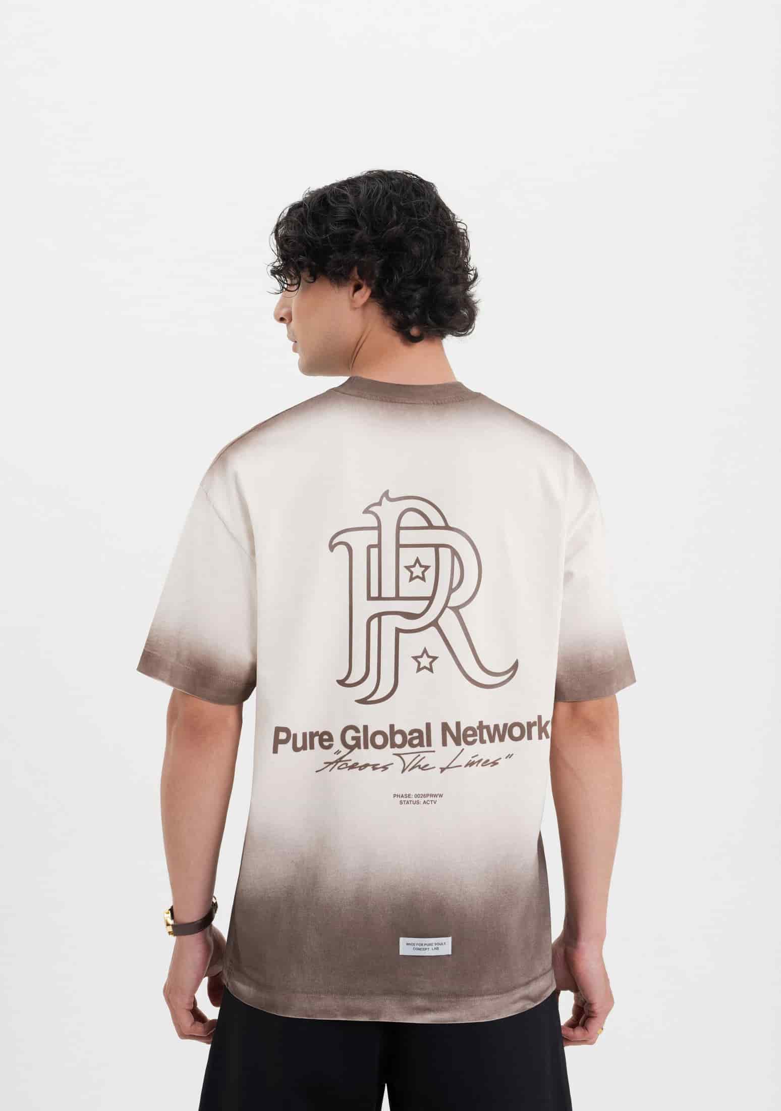 Across The Lines Brown Washed T-Shirt - miniatura 3