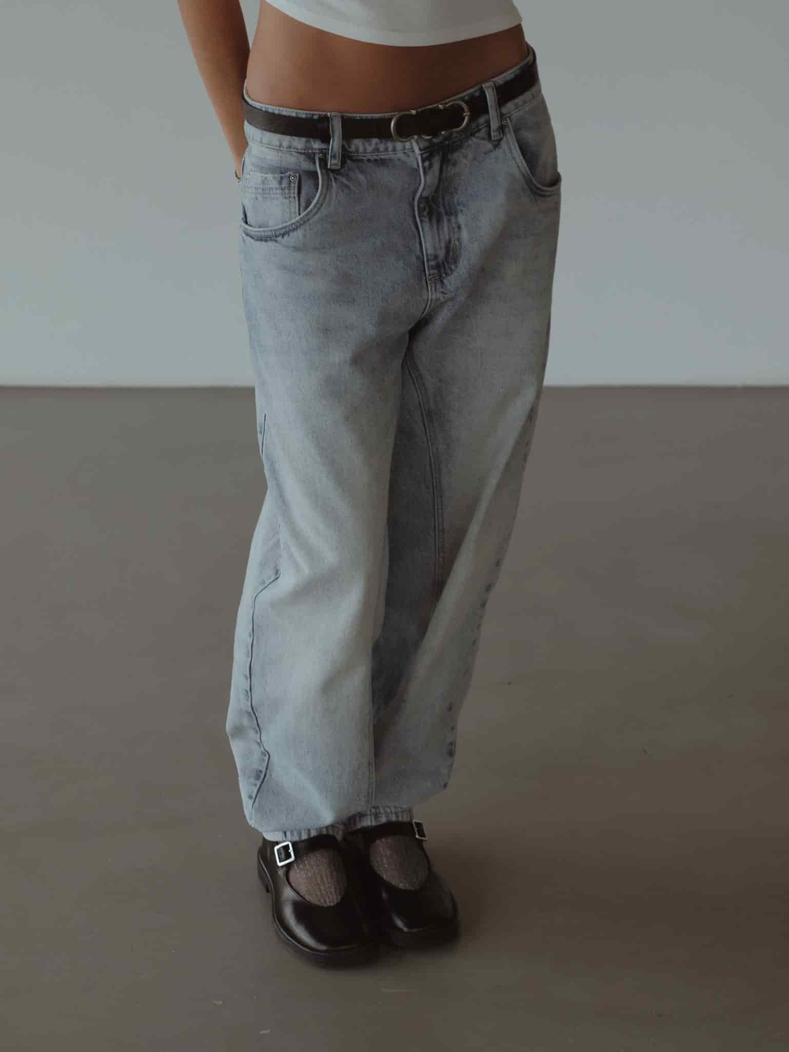 LONG BARREL JEAN - OLD LIGHT BLUE - miniatura 8