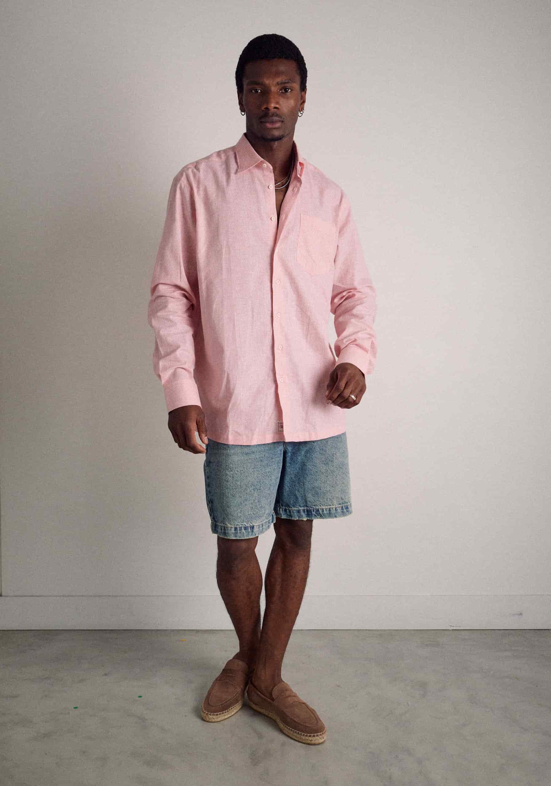 Camisa H CI Jamaica Rayas Delg Palo De Rosa - miniatura 3