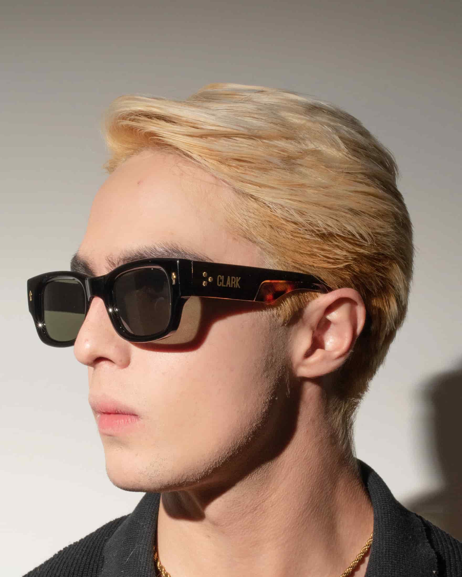 DENZEL SUNGLASSES - BLACK CAREY/GREEN - miniatura 6
