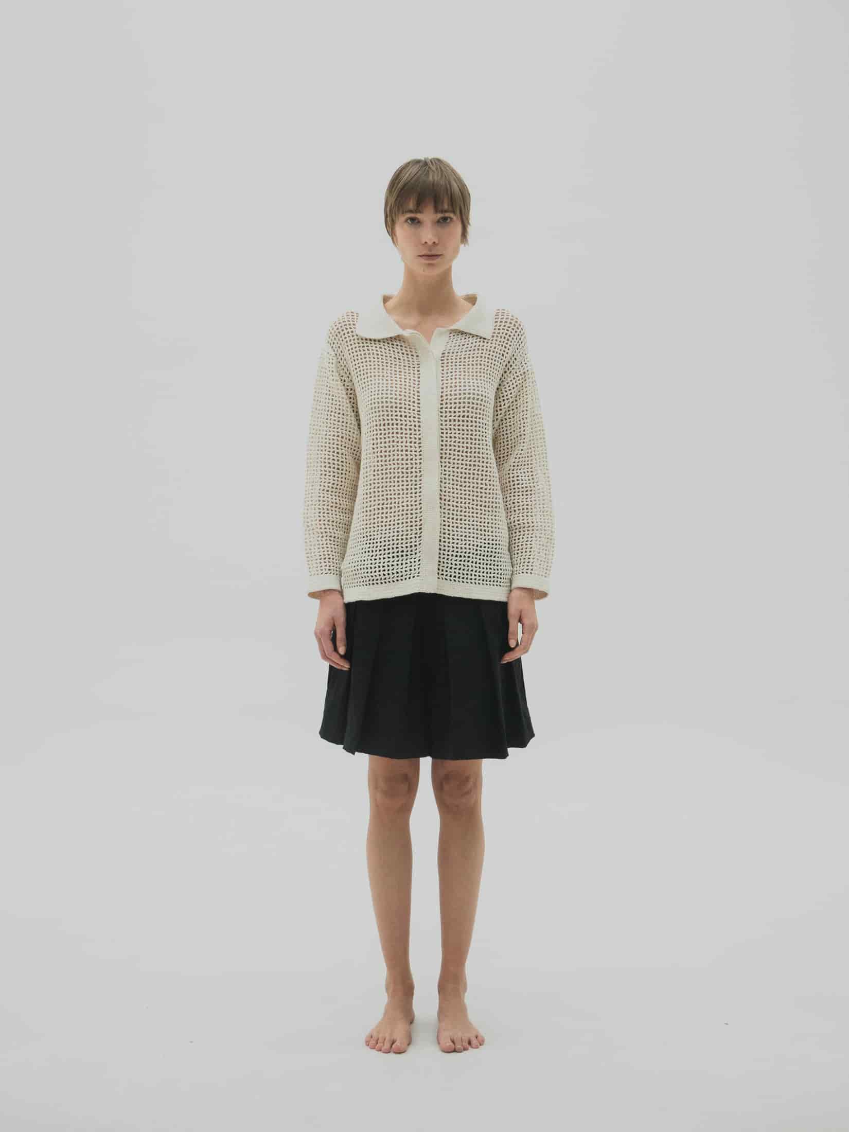 Camisa tejida en crochet Mujer - miniatura 3