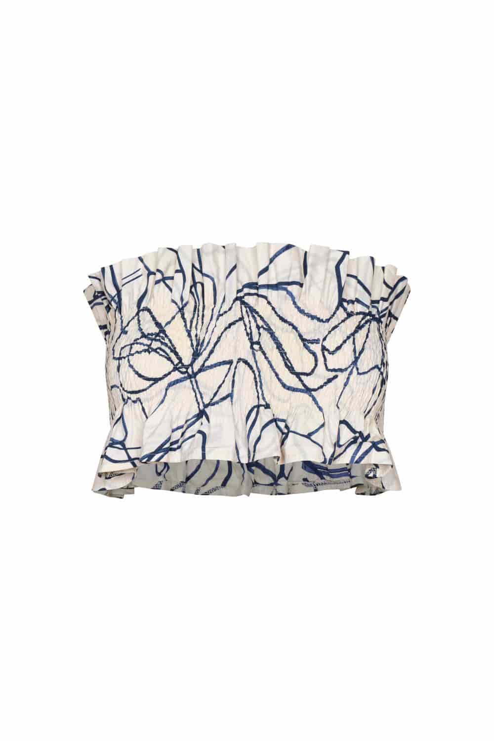 Crop top caracola ivory navy - miniatura 2