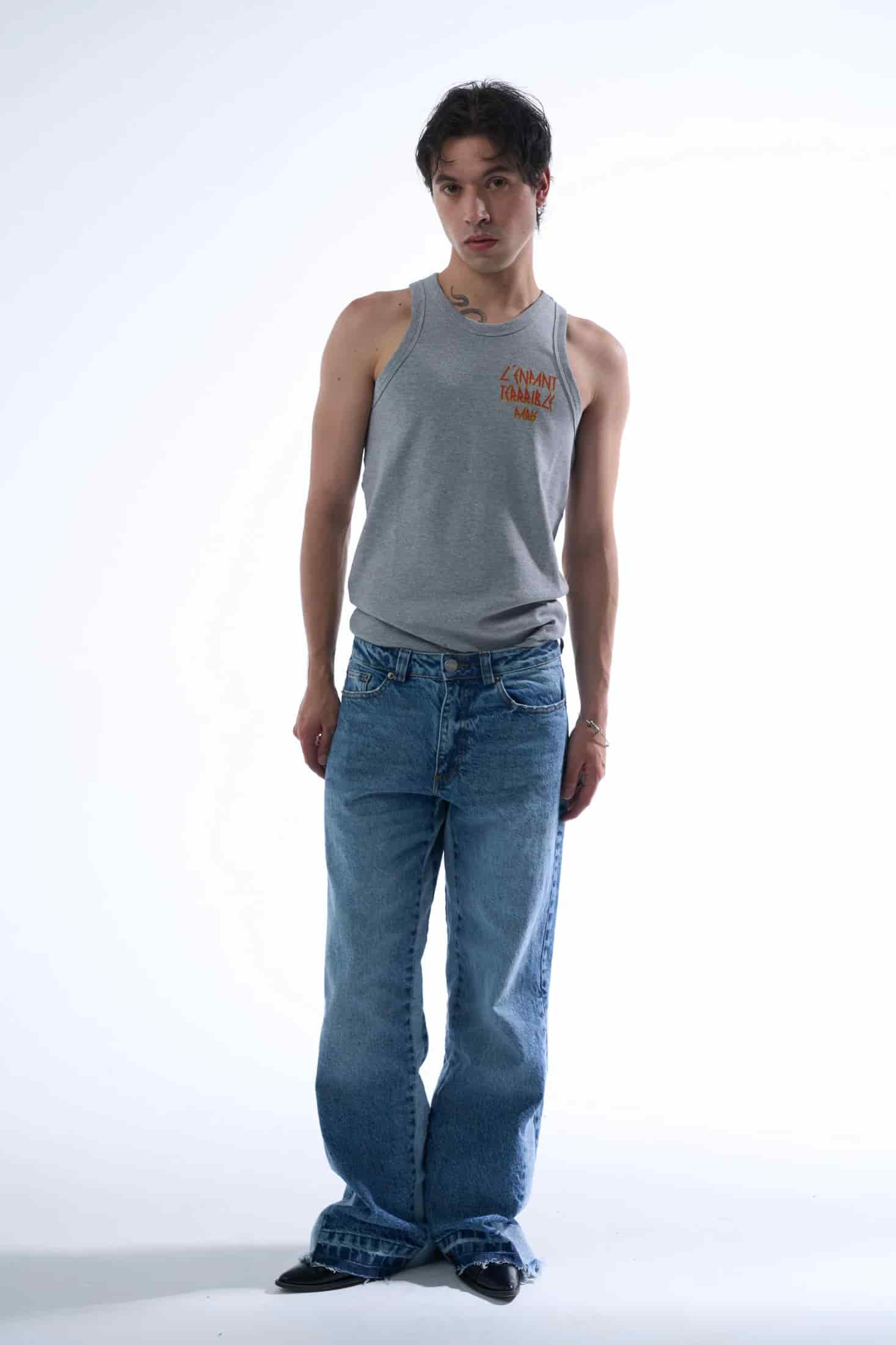 L'ENFANT GRAY MEN TANK TOP - miniatura 6