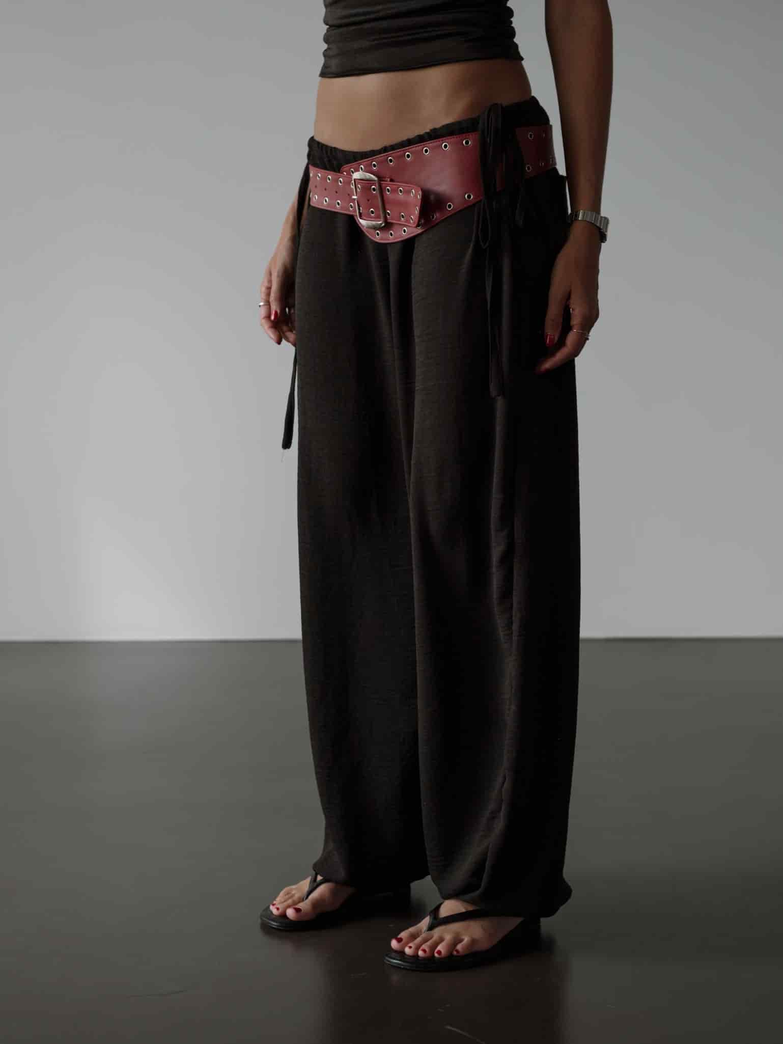 BREEZY SLOUCHY PANTS - BLACK - miniatura 1