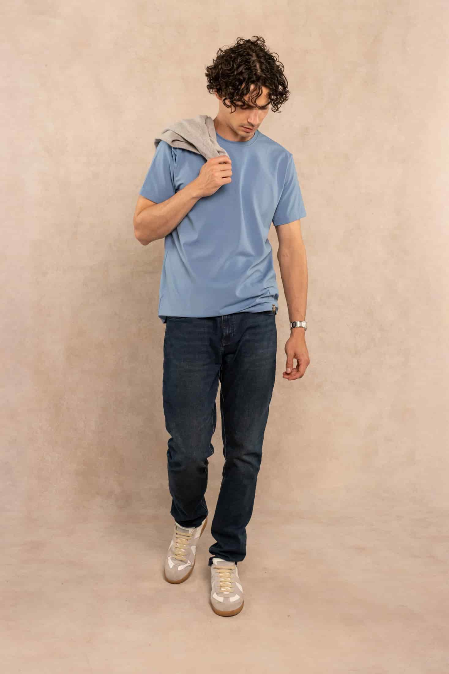 Camiseta Antimanchas Azul Chino - Talla Regular - miniatura 2