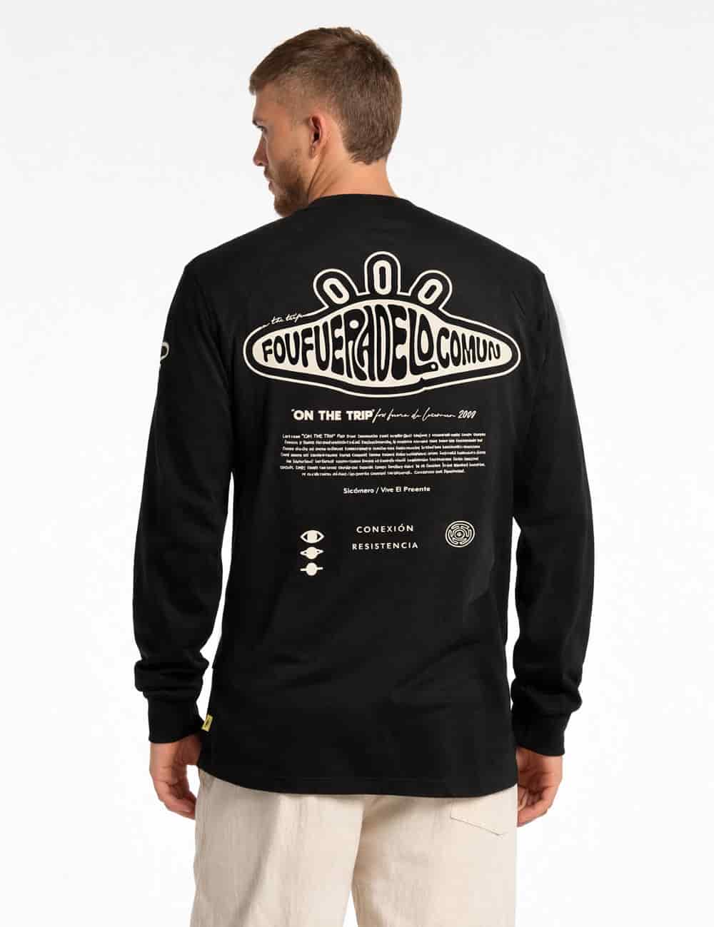 Camibuso Regular Fit One the trip negro Hombre - miniatura 1