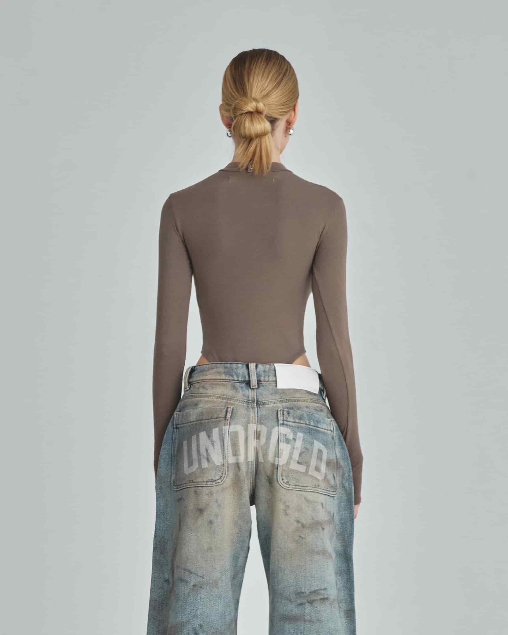 Body Line Undergold Studio Turtleneck Bodysuit Brown - miniatura 7