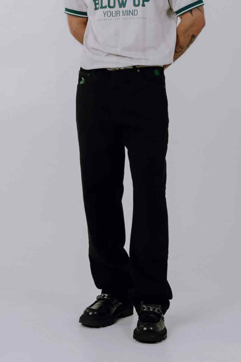STRAIGHT FIT BLACK PANTS - miniatura 2