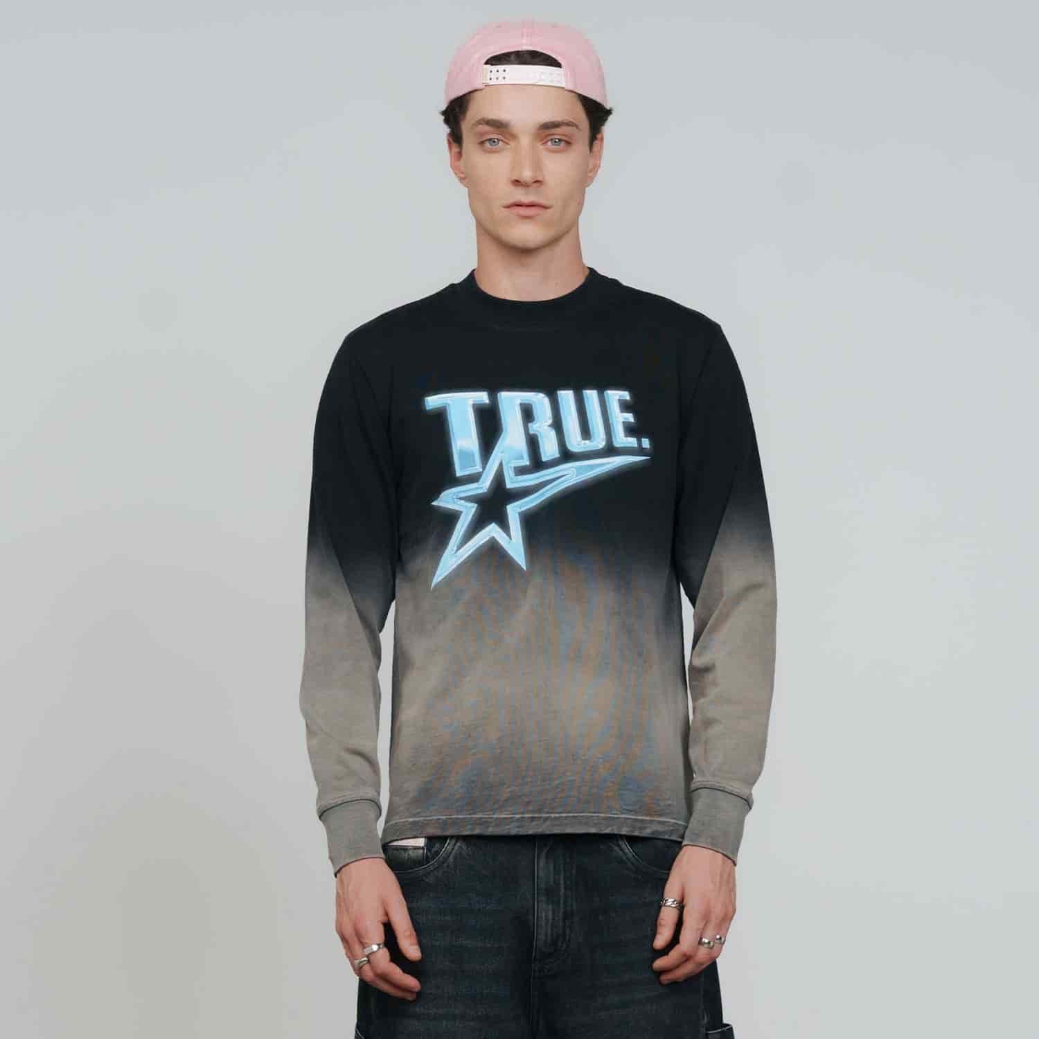Chrome Long Sleeve Tee - Black/White - miniatura 2