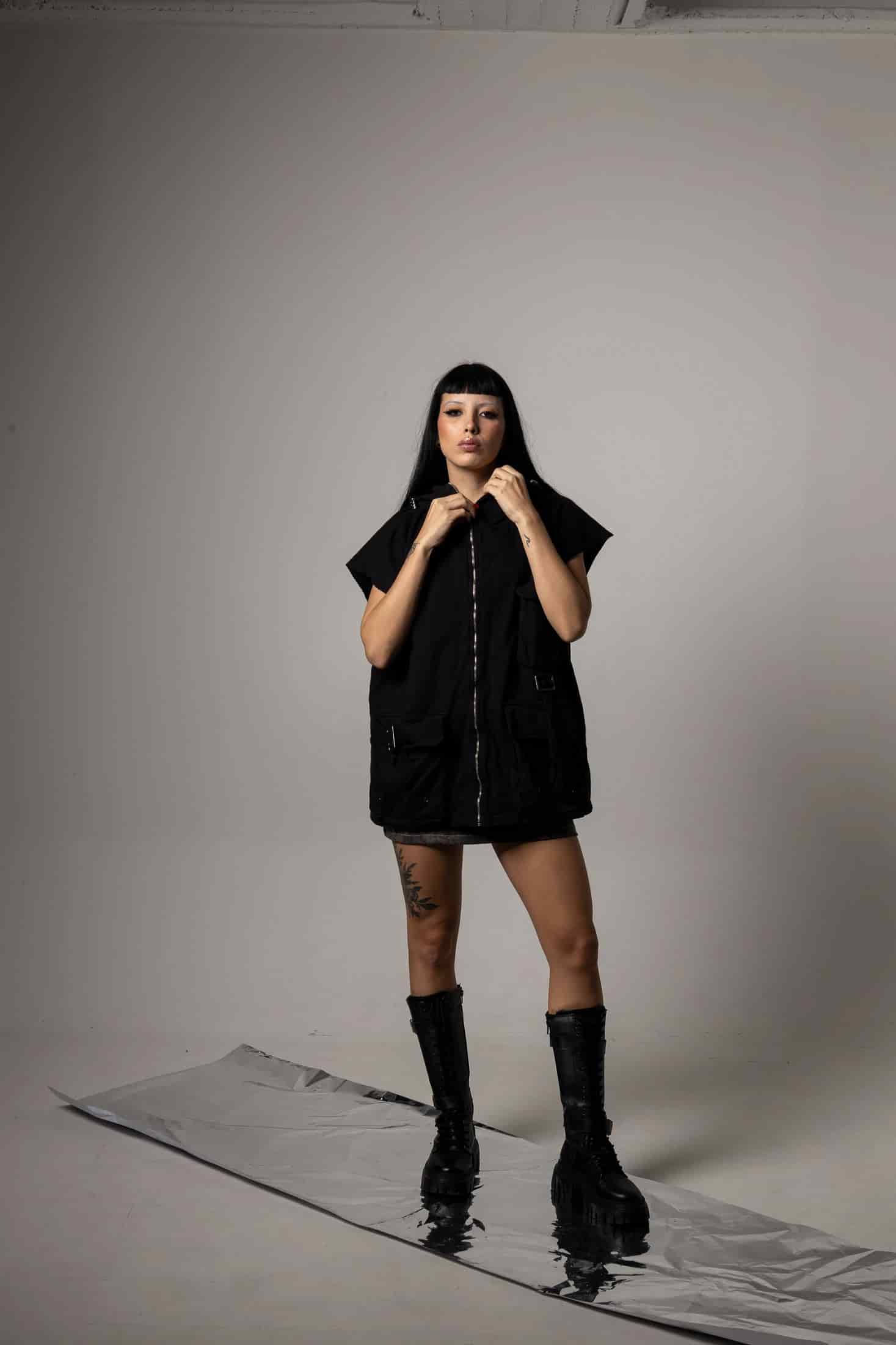 Chaleco Unisex Oversize-Negro - miniatura 5