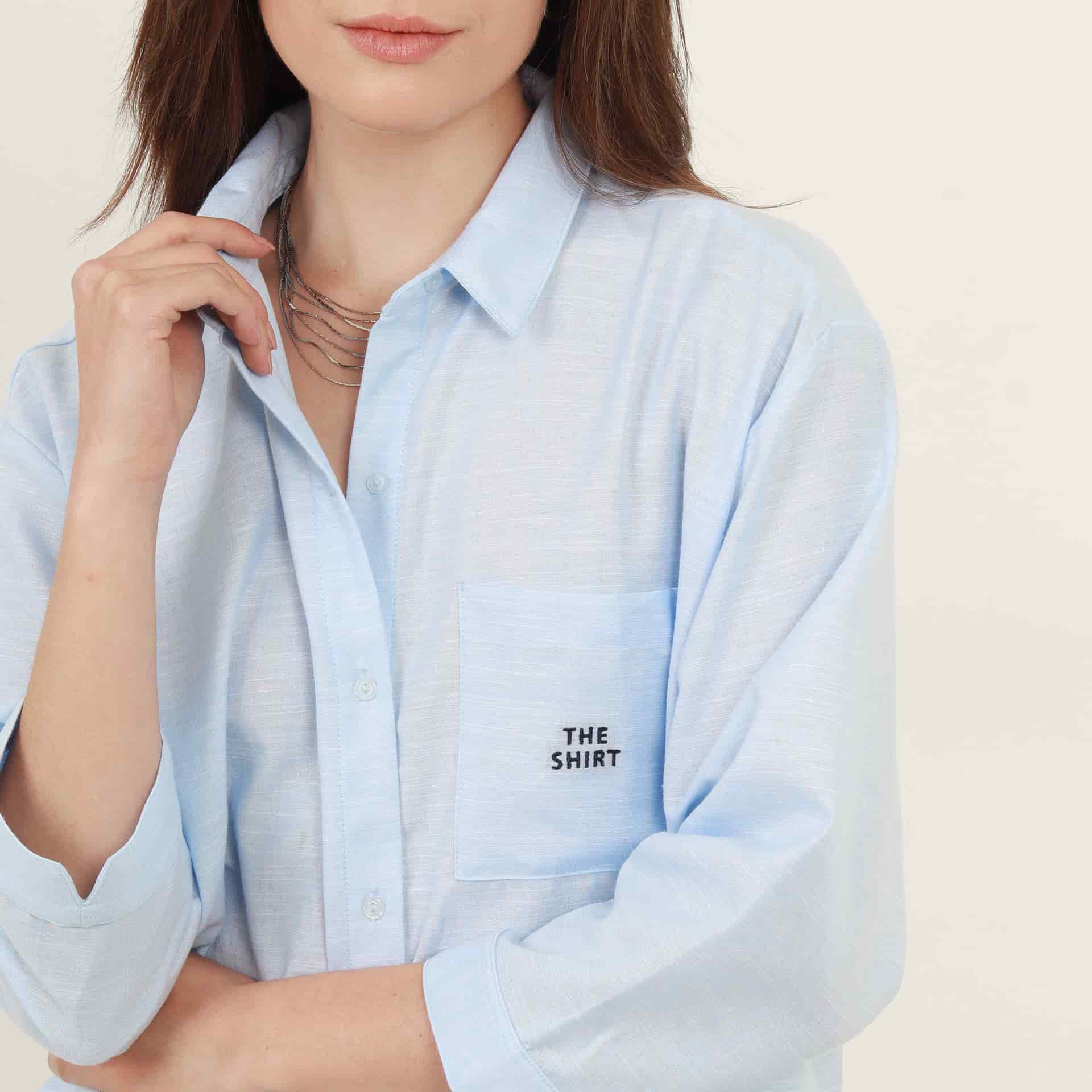 Blusa abierta cuello camisero manga 3/4 con estampado - miniatura 10