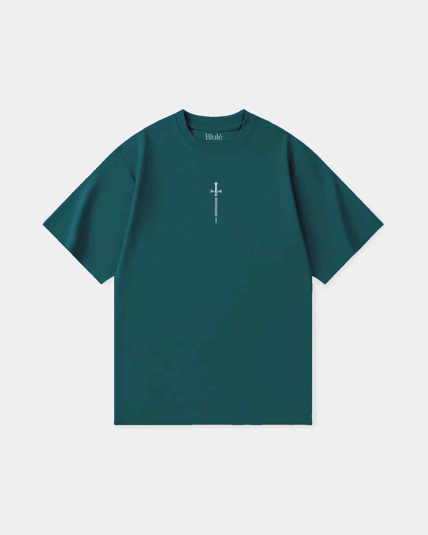 Oversized T Shirt Boundaries Dark Green - miniatura 2