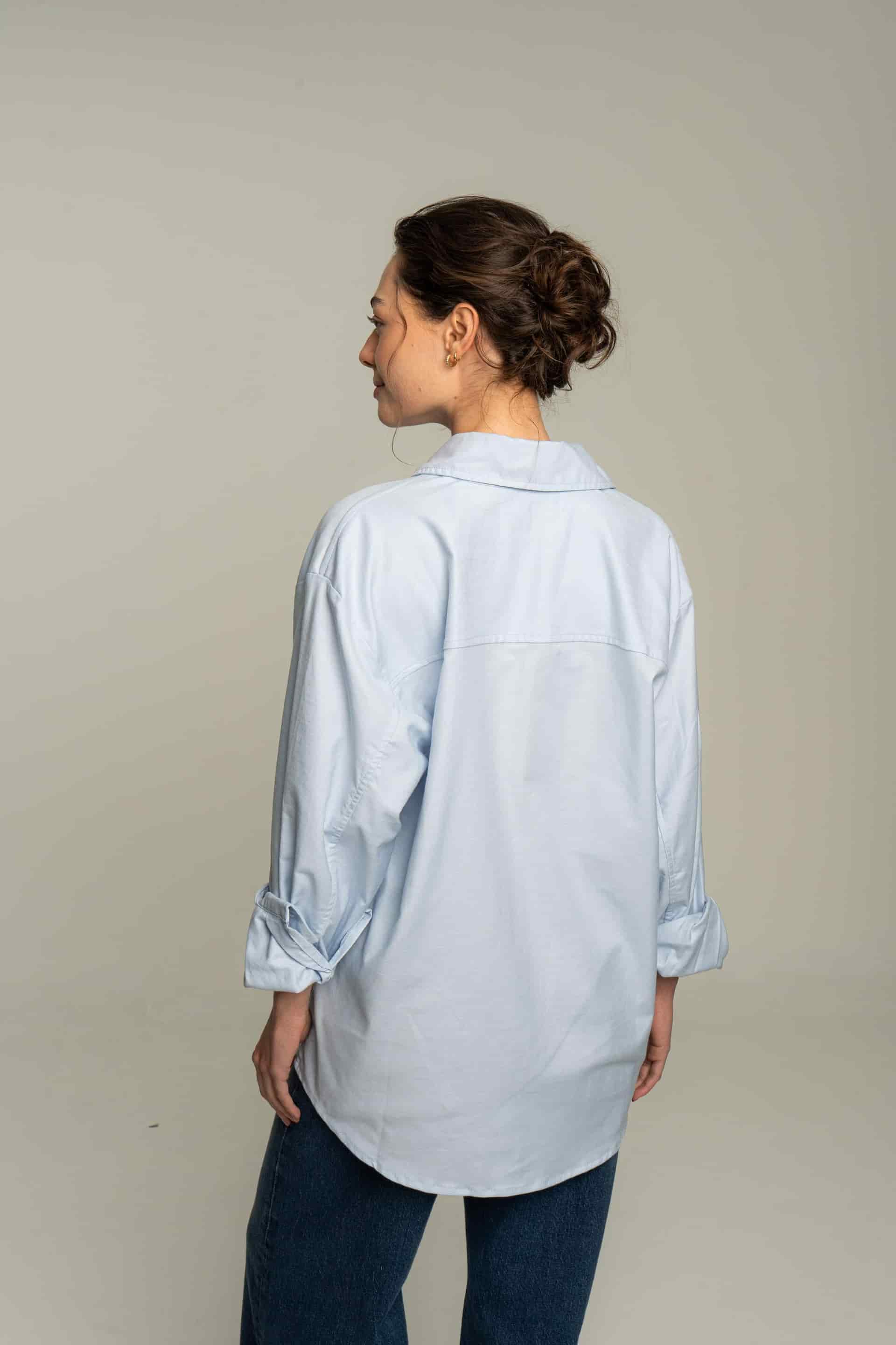 Camisa flor azul - miniatura 4