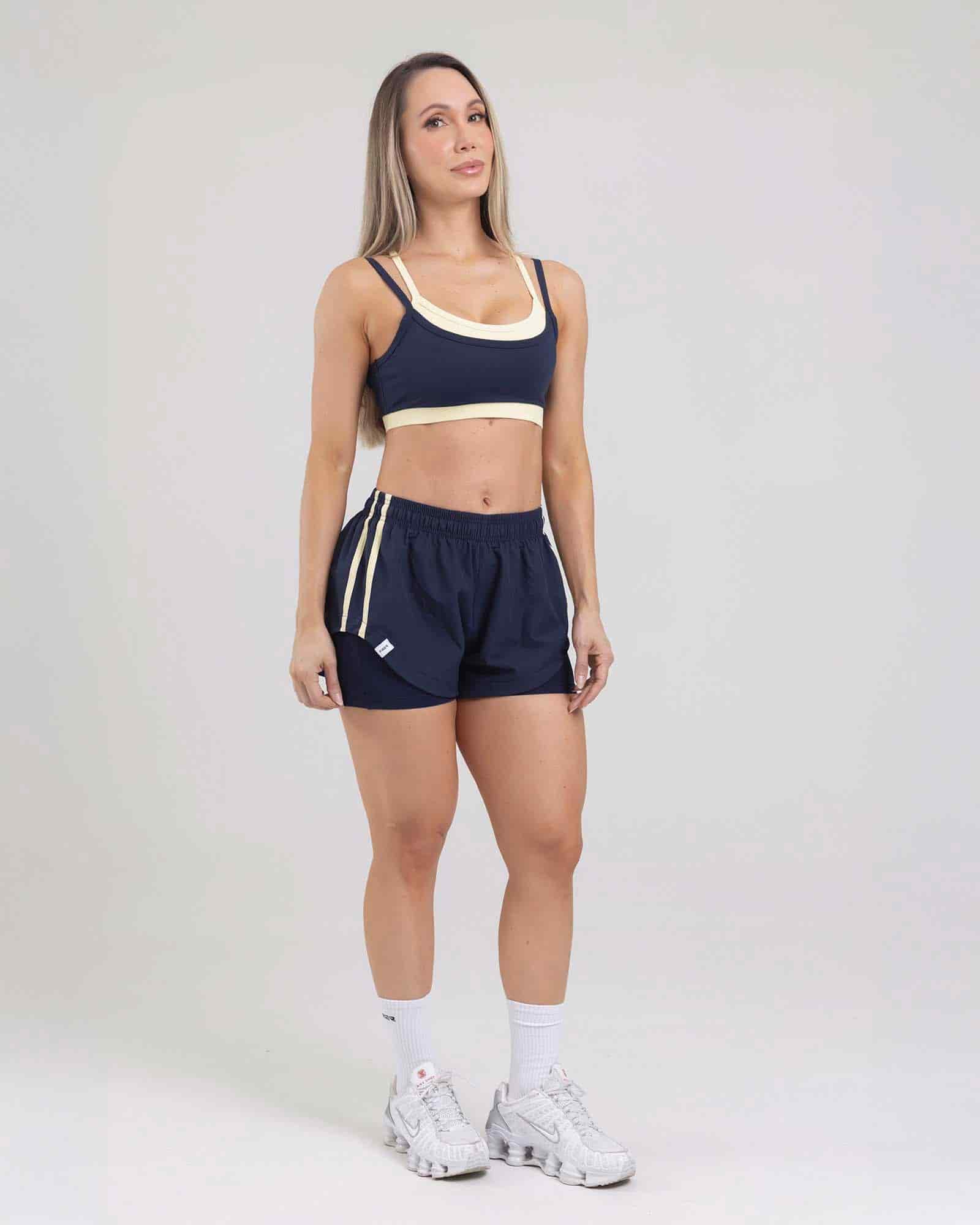 Short running azul navy dual run tropi FIBER - miniatura 1