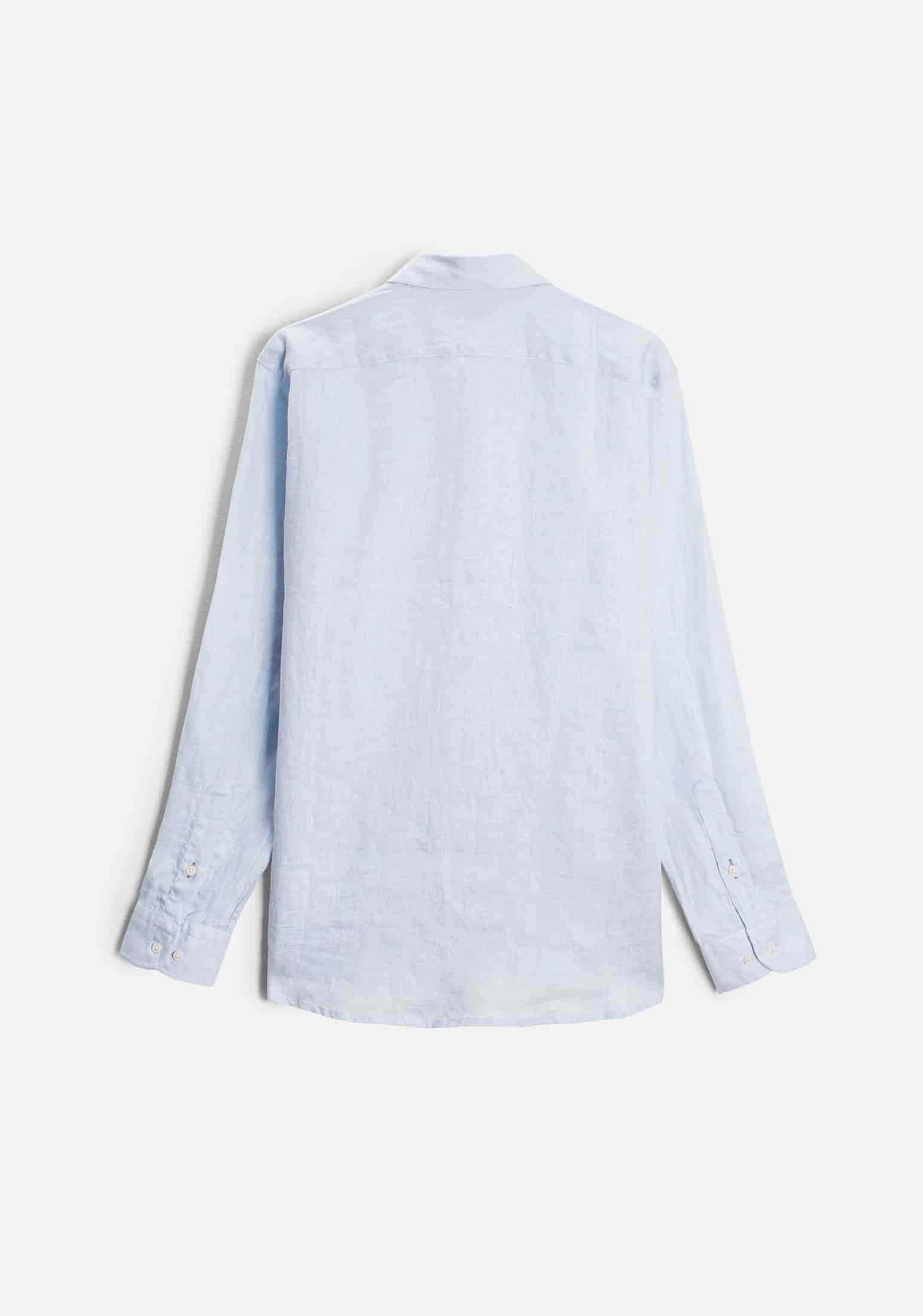 Camisa H CBD Lino L-Azl Azul Claro - miniatura 4