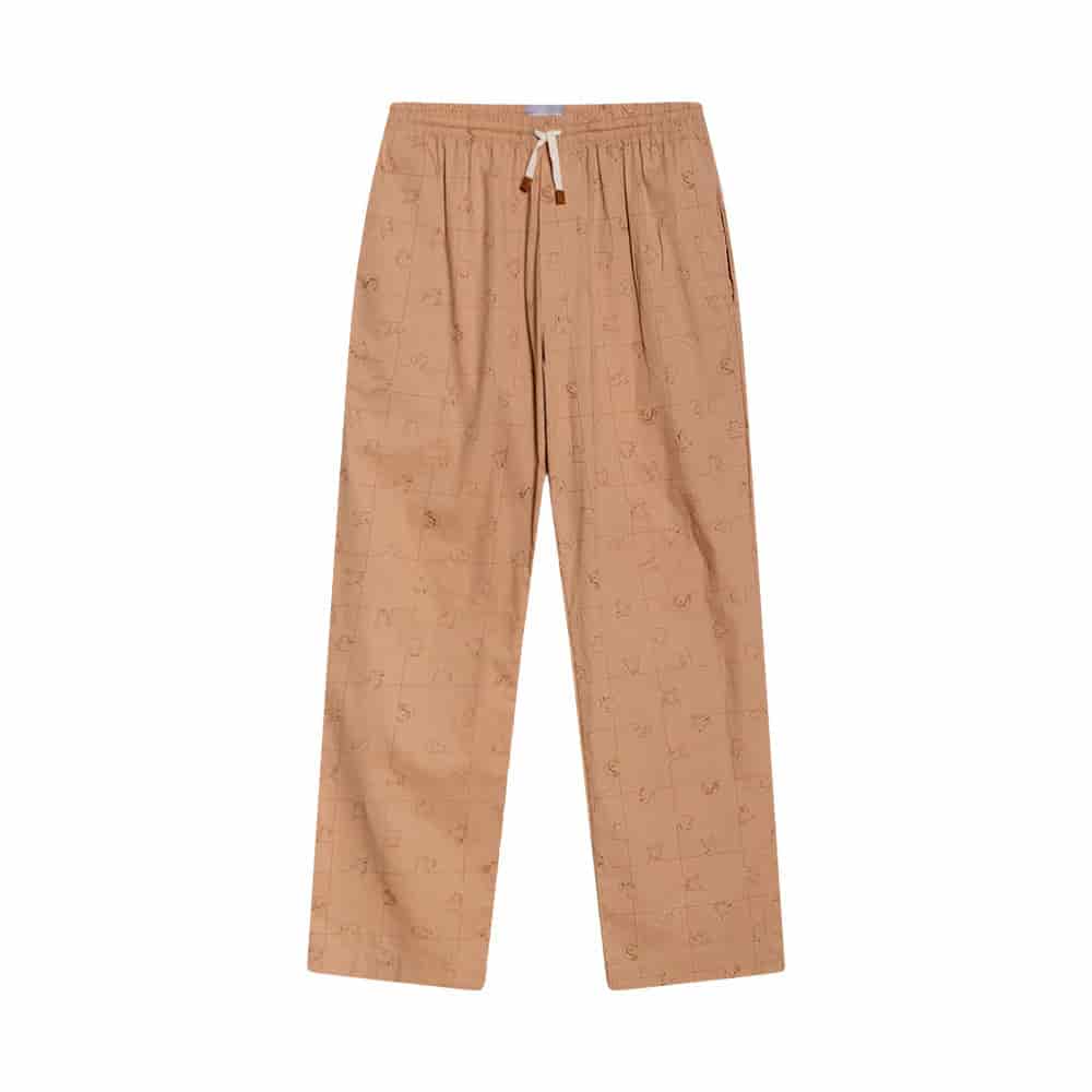 PANTALON LARGO CACHORROS CAFÉ - miniatura 2