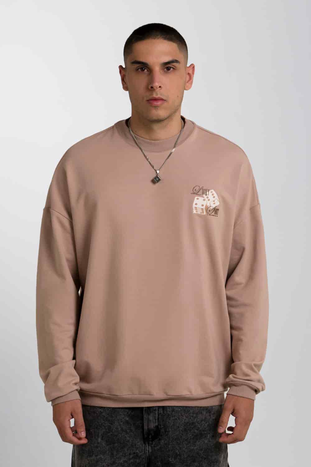 BUZO CERRADO COLOR WARM TAUPE - miniatura 1