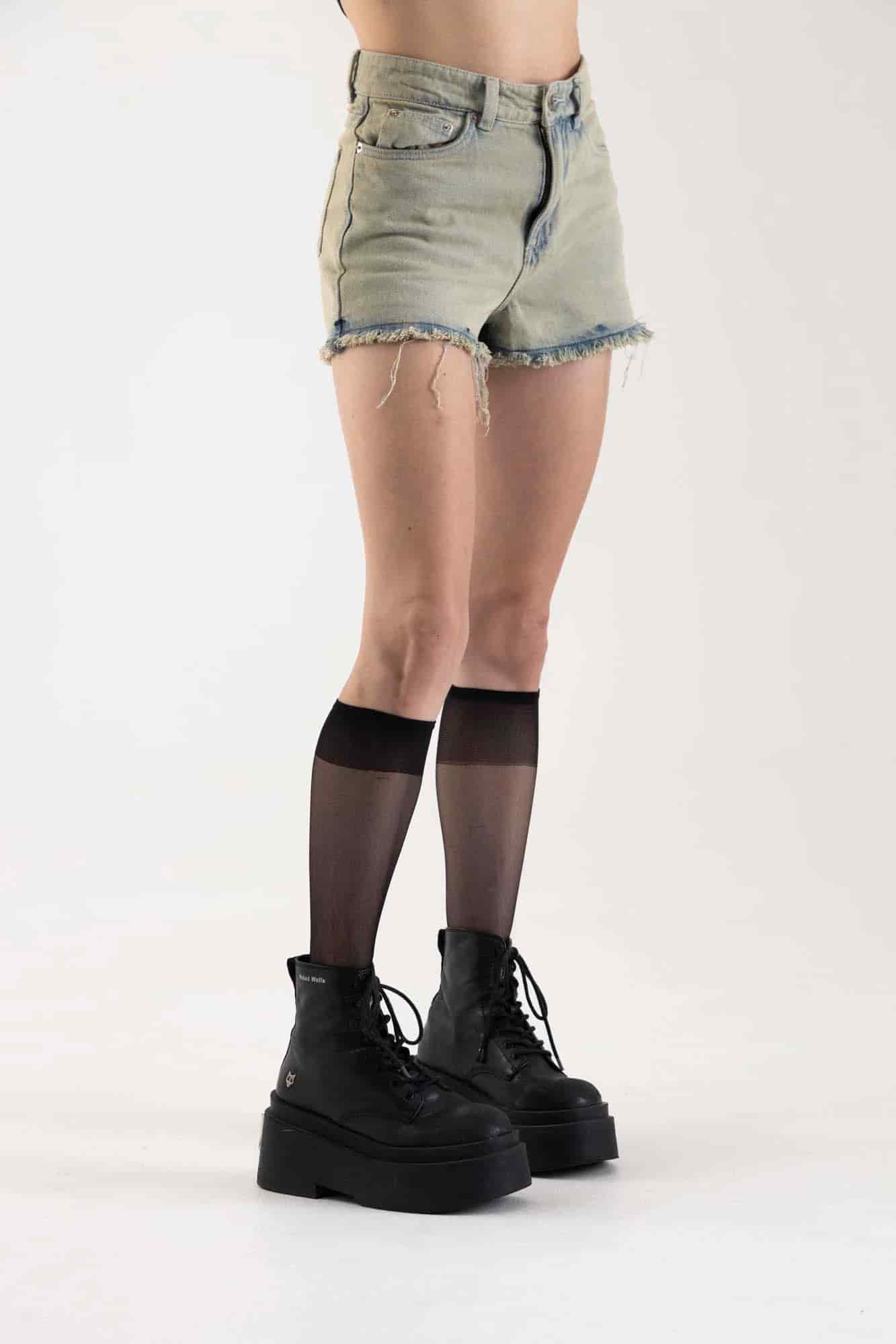BLACK ACID DENIM SHORT - miniatura 27