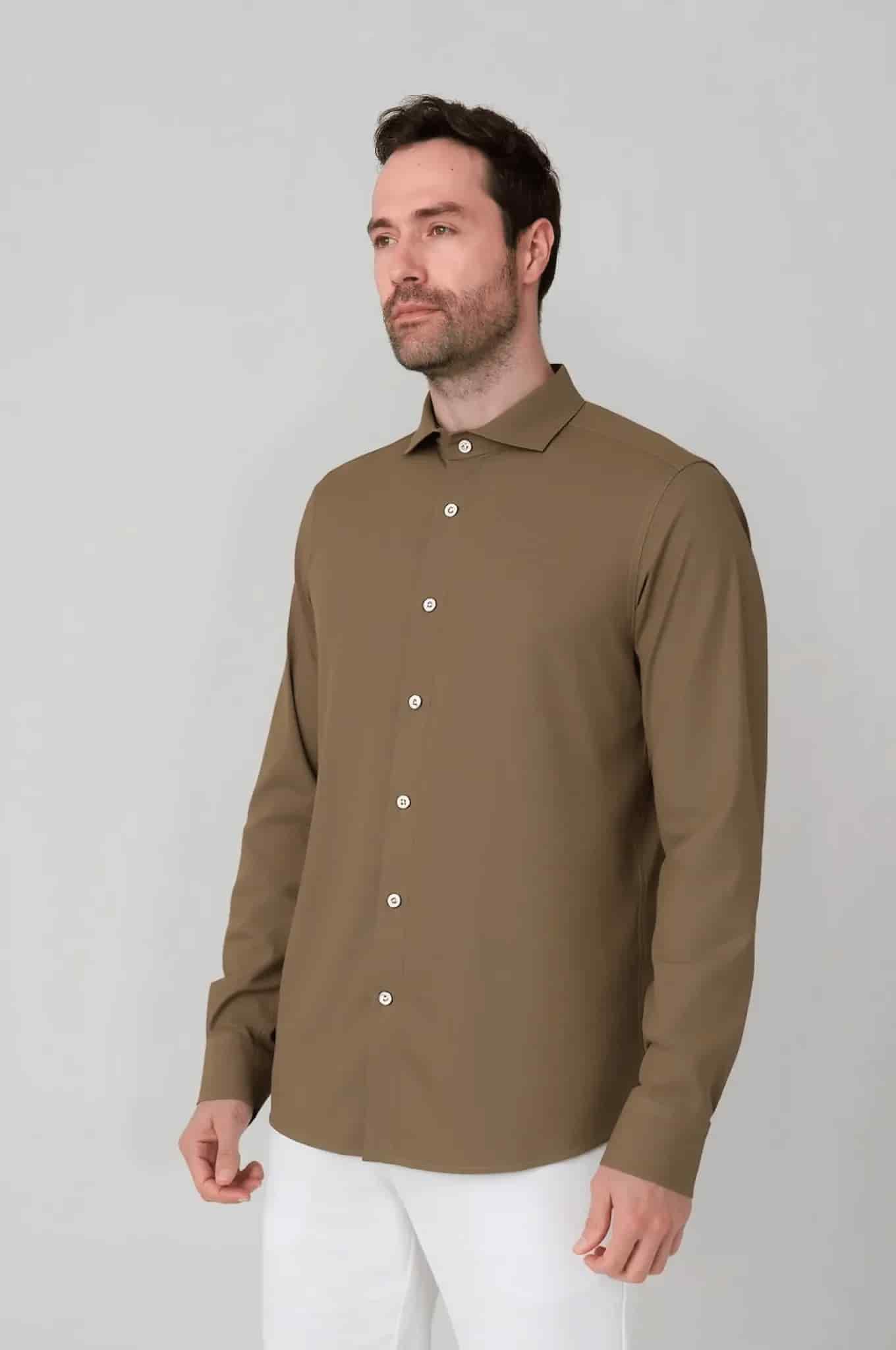 Camisa manga larga Jon sonen Lino / Algodón - miniatura 2