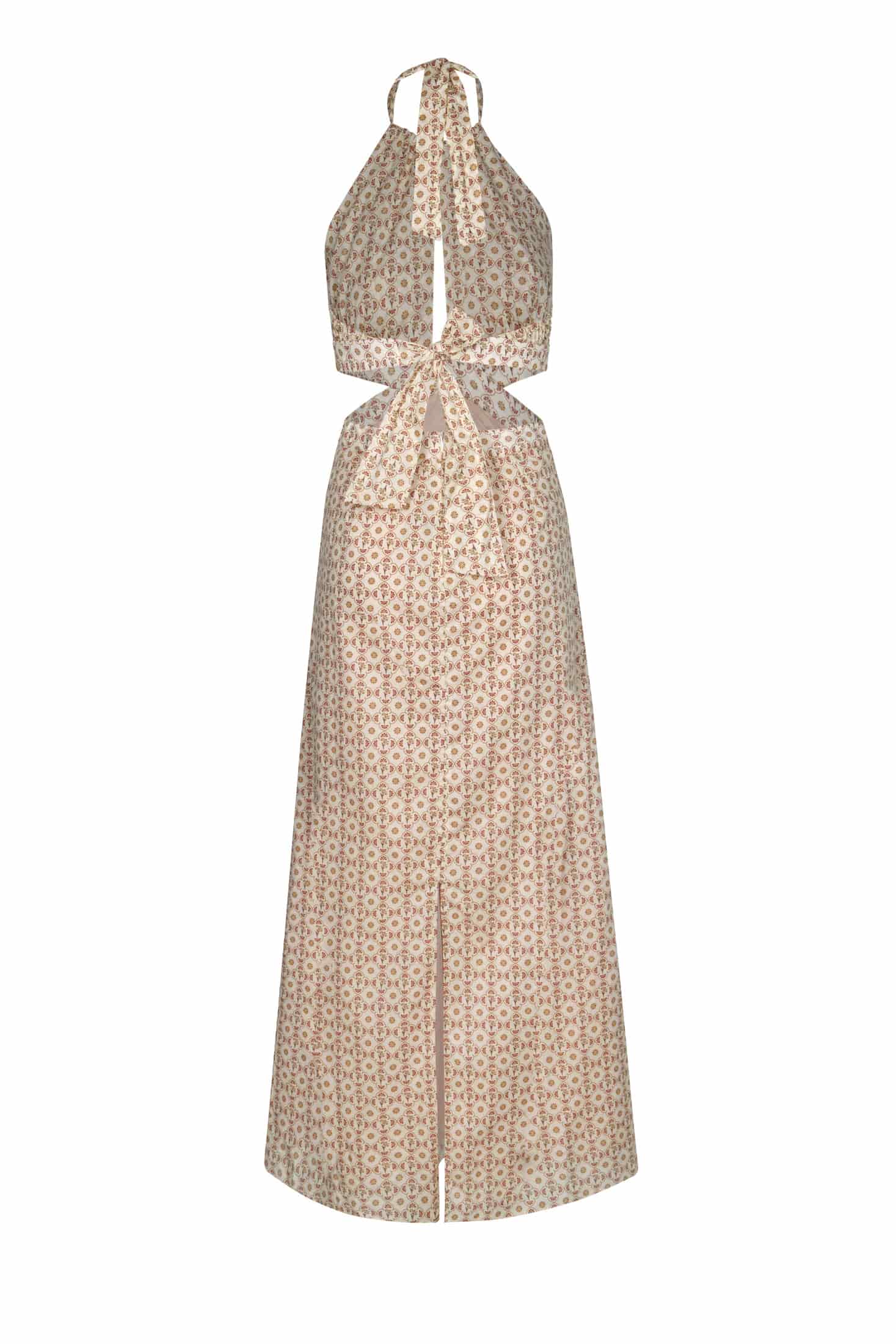 San Agustin Cotton Dress / Beige May Flower - miniatura 2