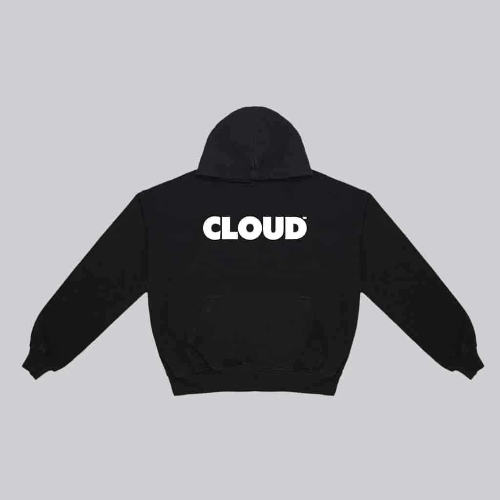 Hoodie BLOCK blanco sobre negro - miniatura 2