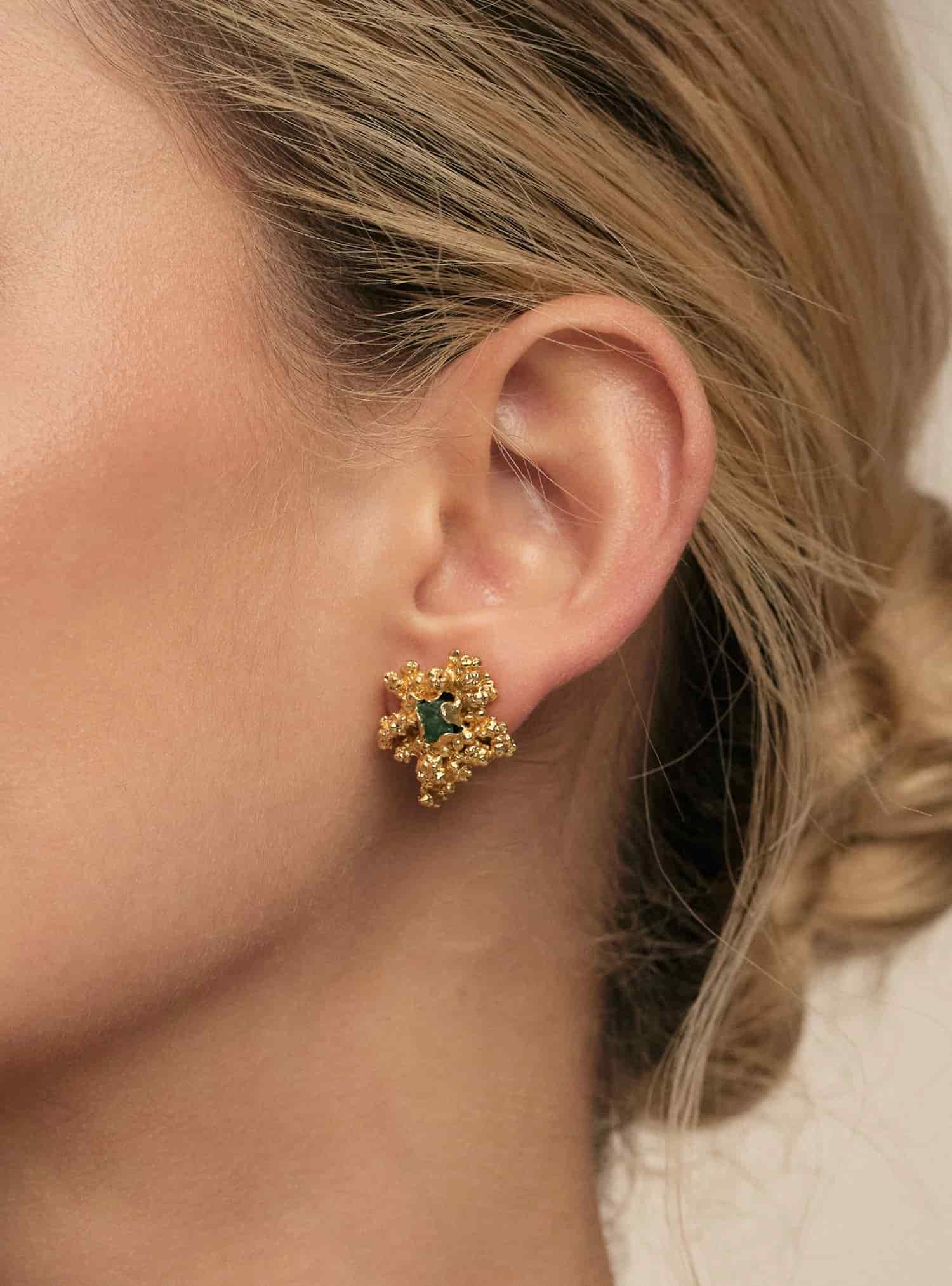 Aura Emerald Chunk studs Mid - miniatura 2