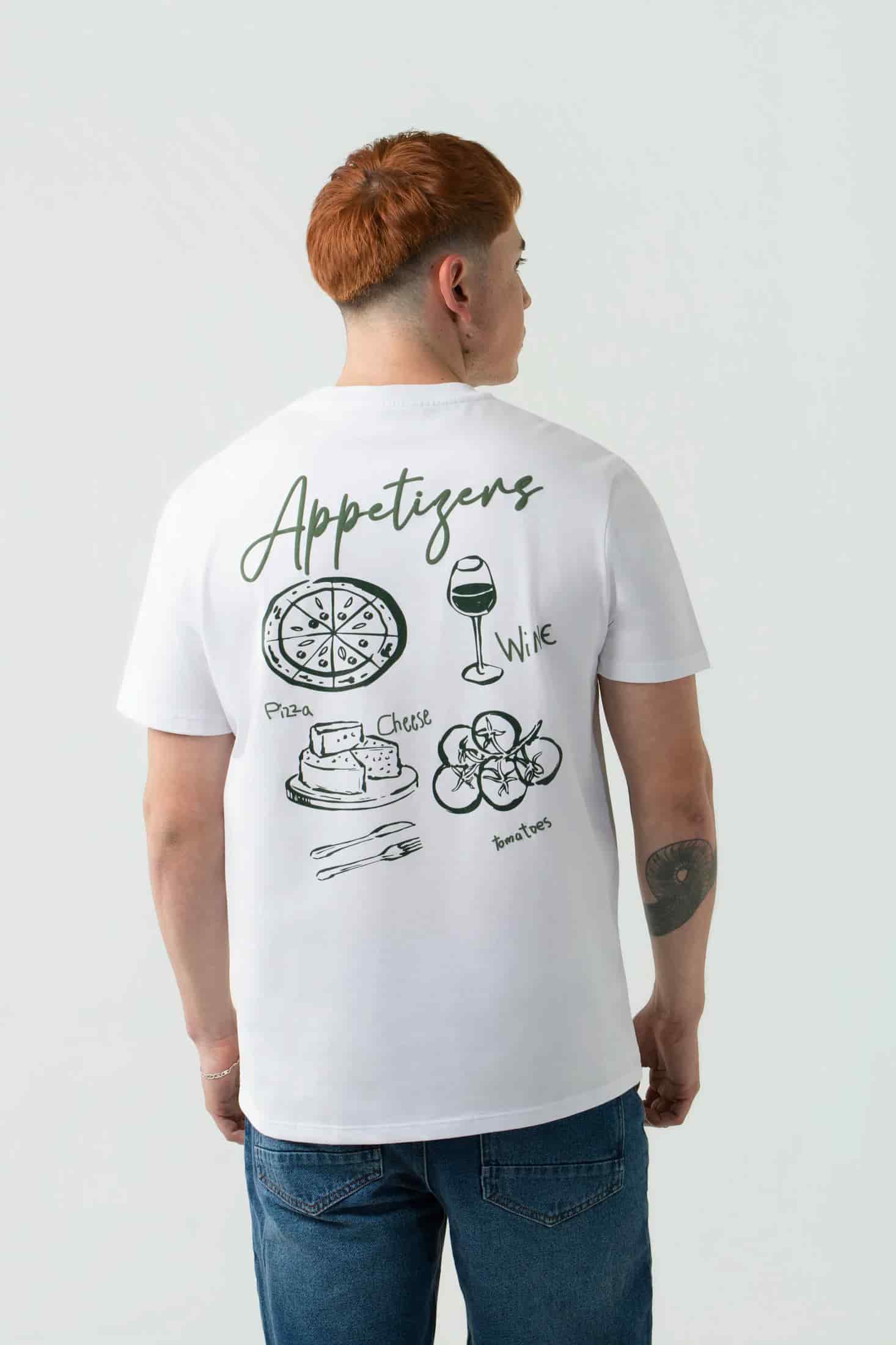 CAMISETA ESPECIAL ESTAMPADO LOCALIZADO COLOR BLANCO BLANCO - miniatura 3