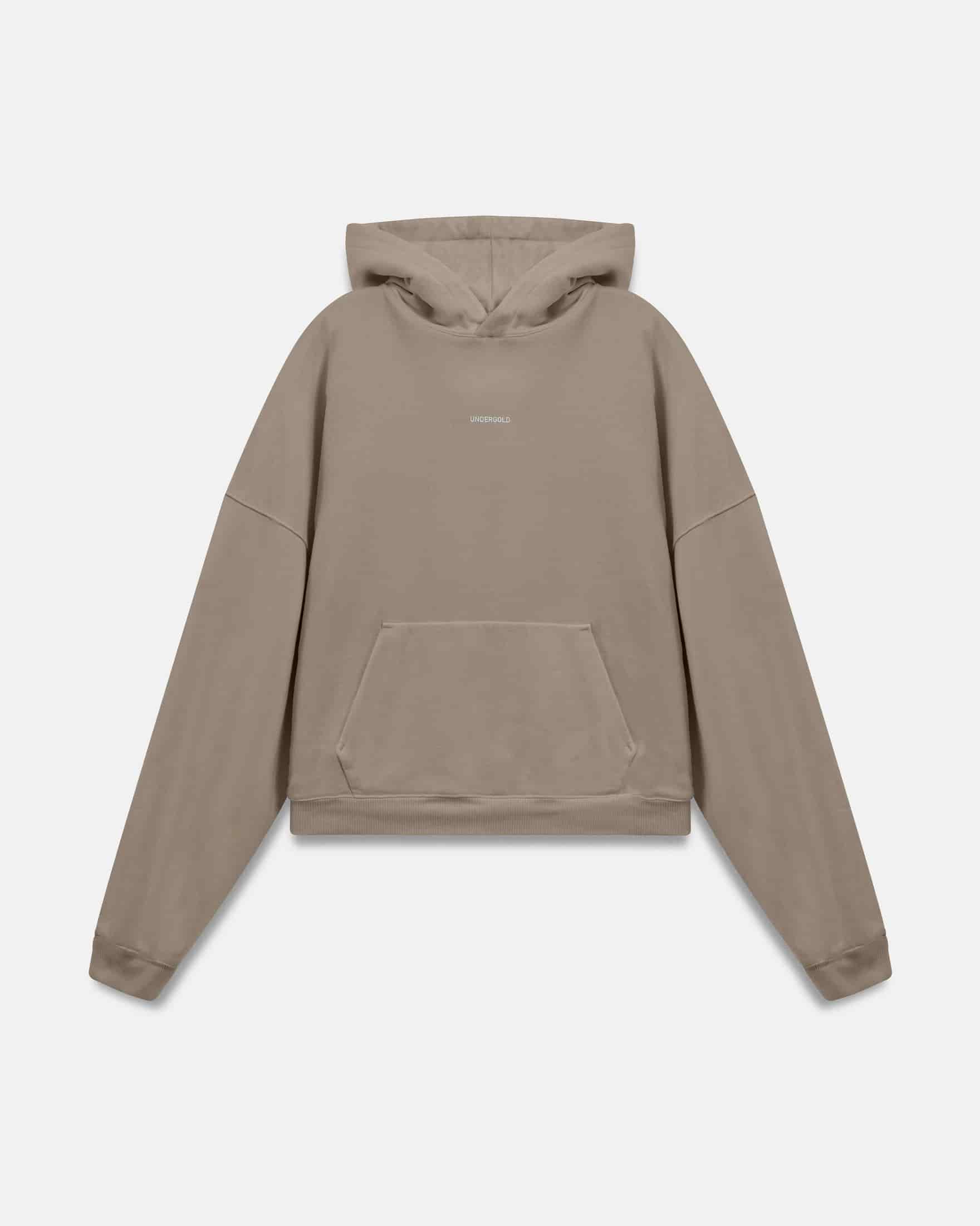W Basics Undergold Boxy Fit Hoodie Cream - miniatura 3