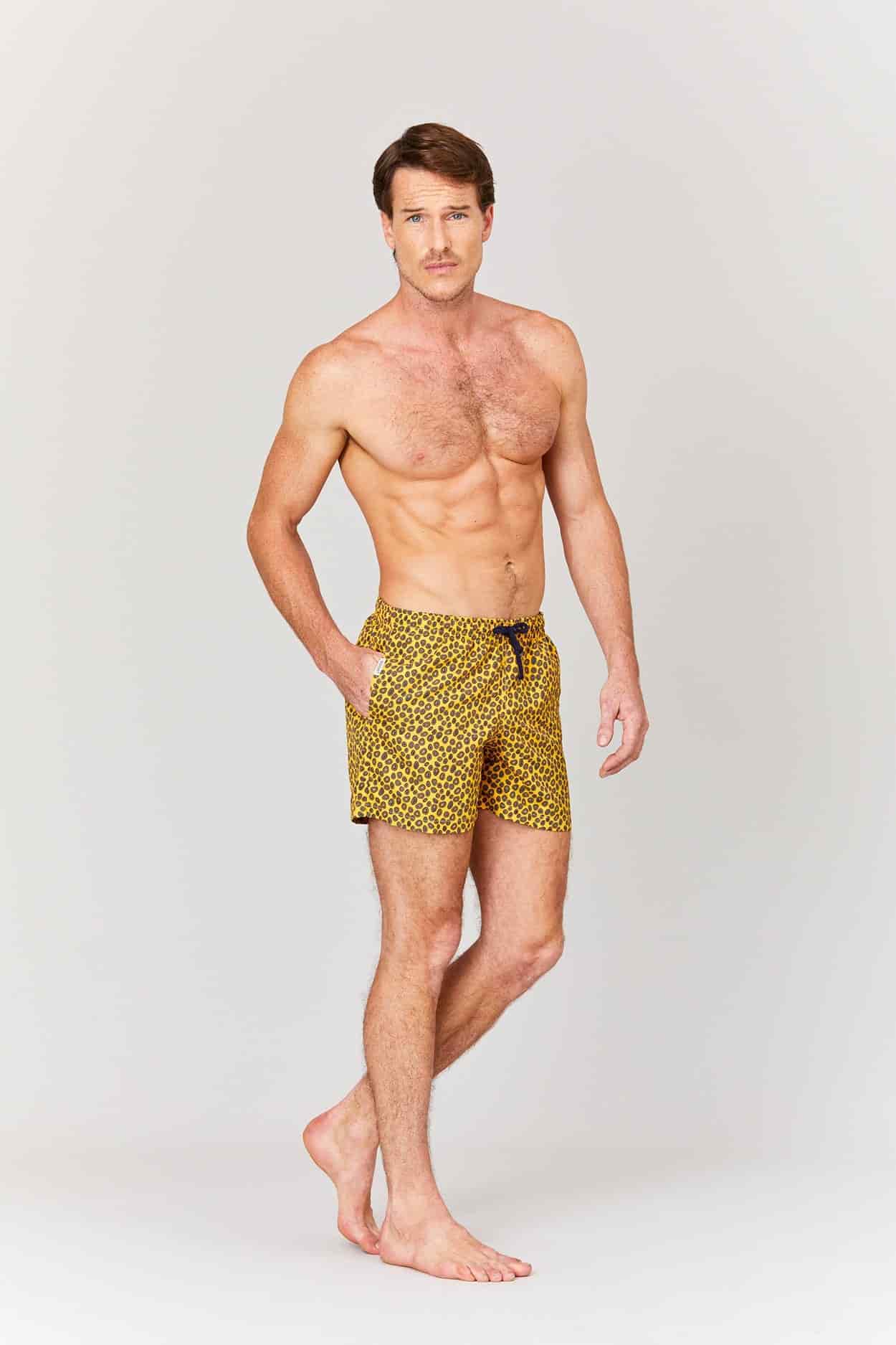Men's octopus skin swim trunk yellow - miniatura 3