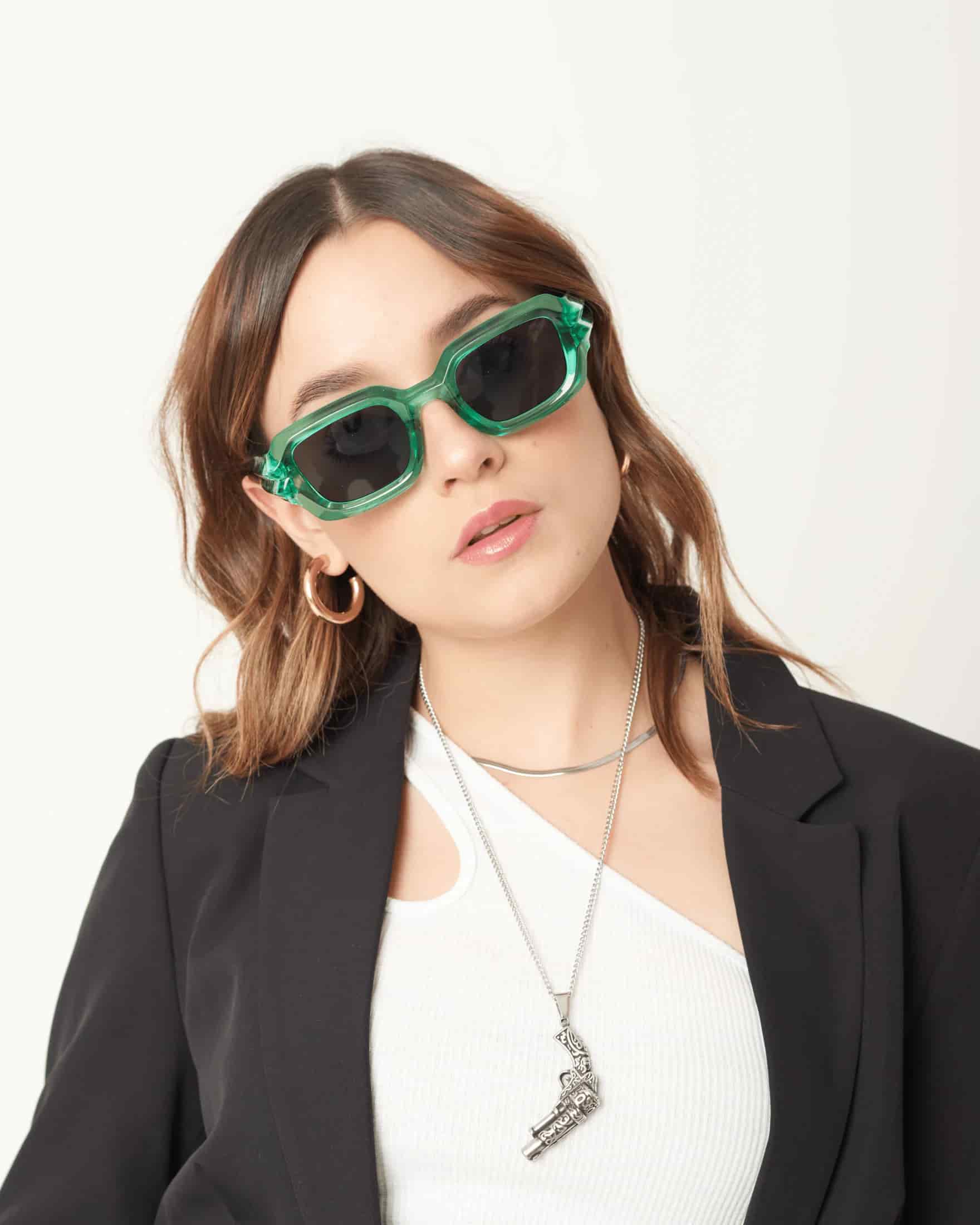 CRYSTAL SUNGLASSES/EMERALD GREEN - miniatura 3