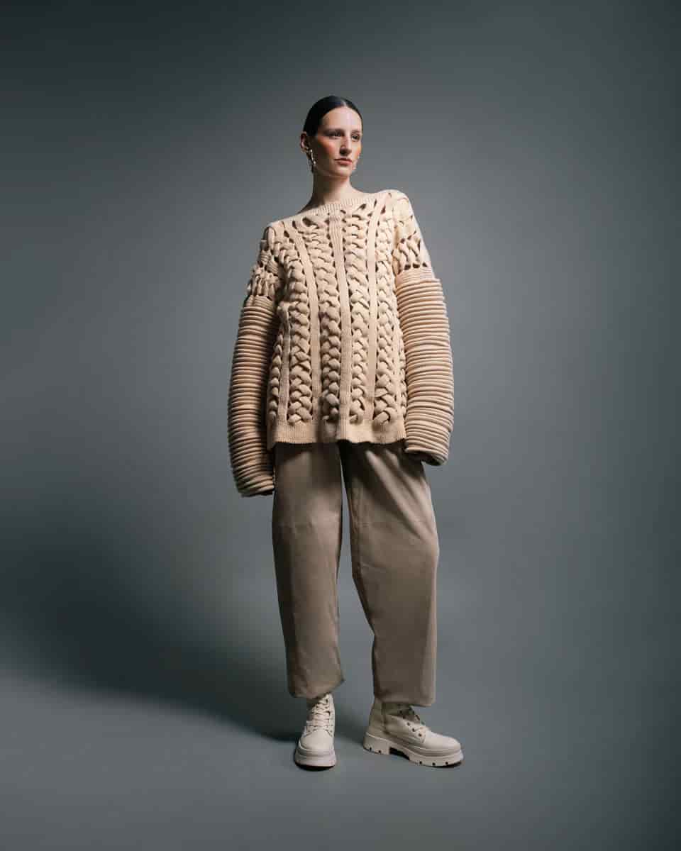 SUEDE BAGGY TROUSERS - miniatura 3