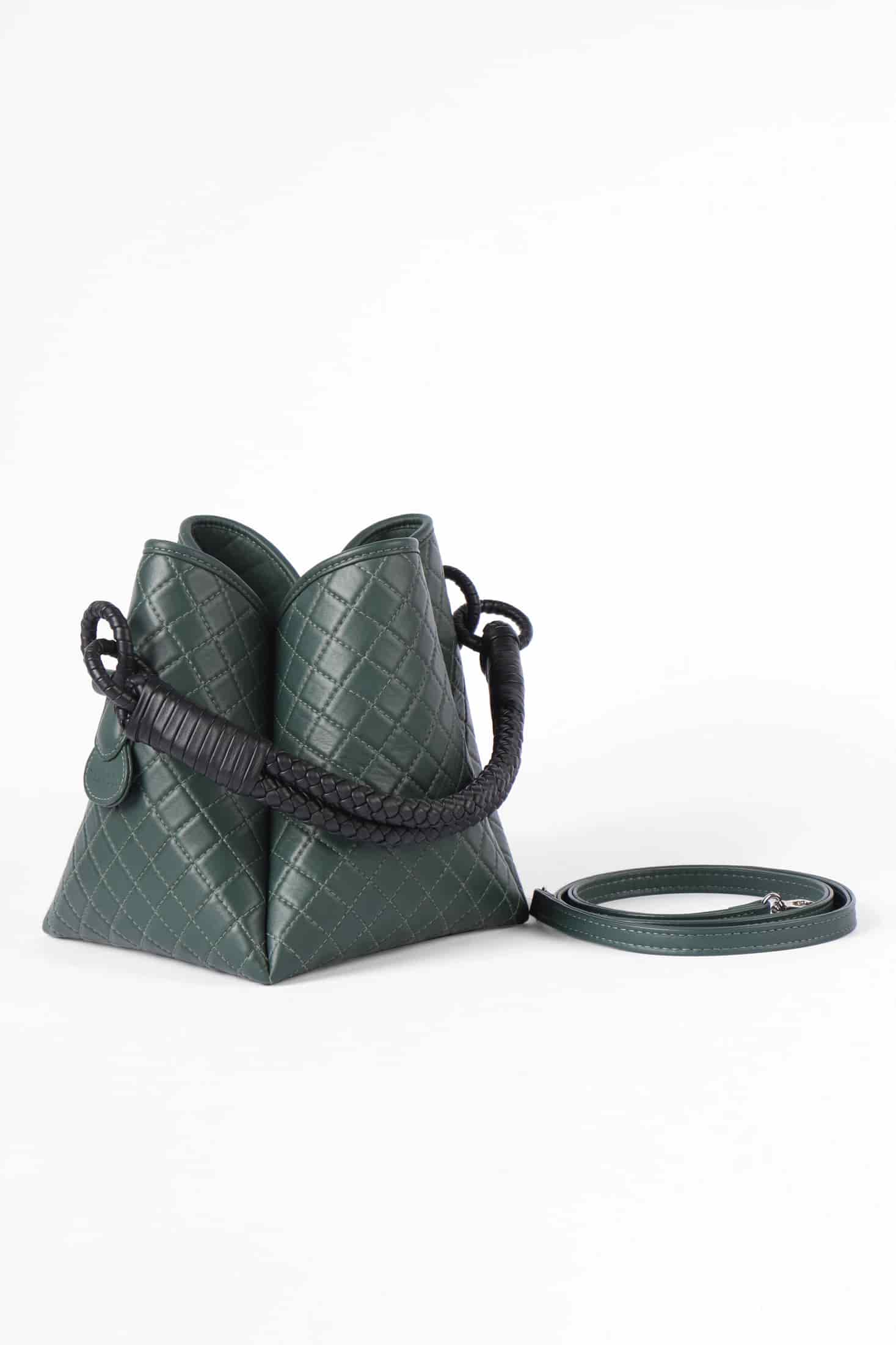 Tulip Bucket Bag, Green & Black - miniatura 4