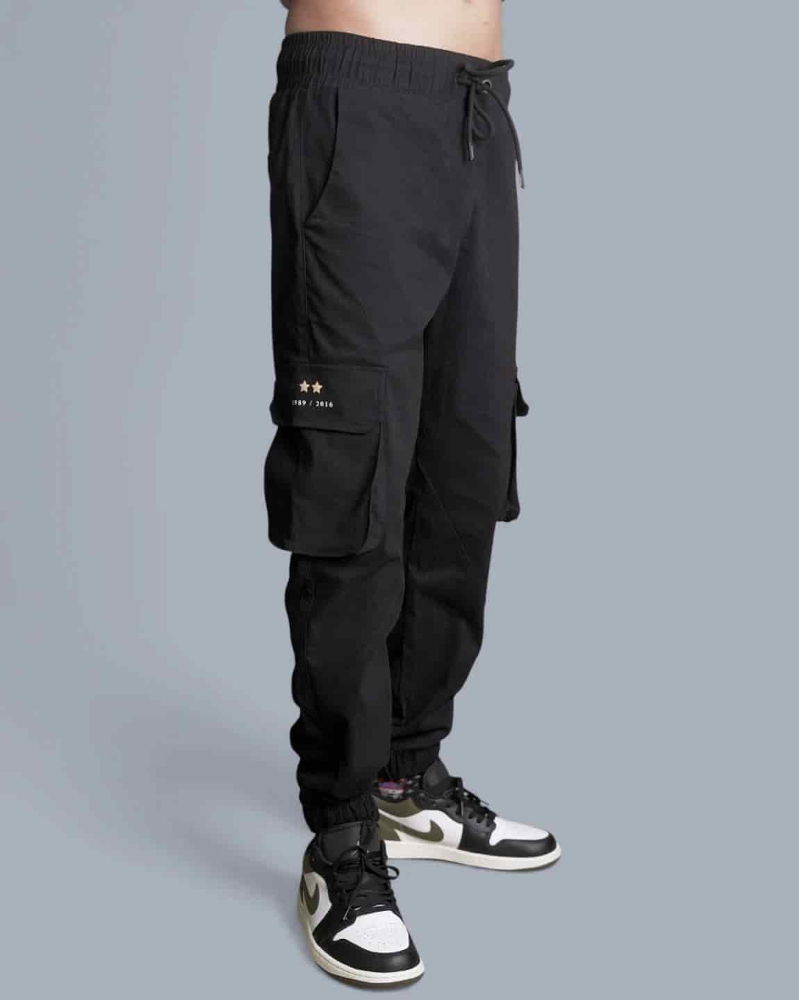 PANTALON CARGO NEGRO HOMBRE - miniatura 3