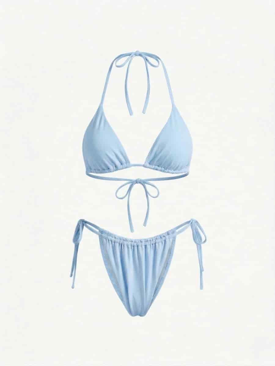 Bikini Triángulos Eva - Baby blue - miniatura 2