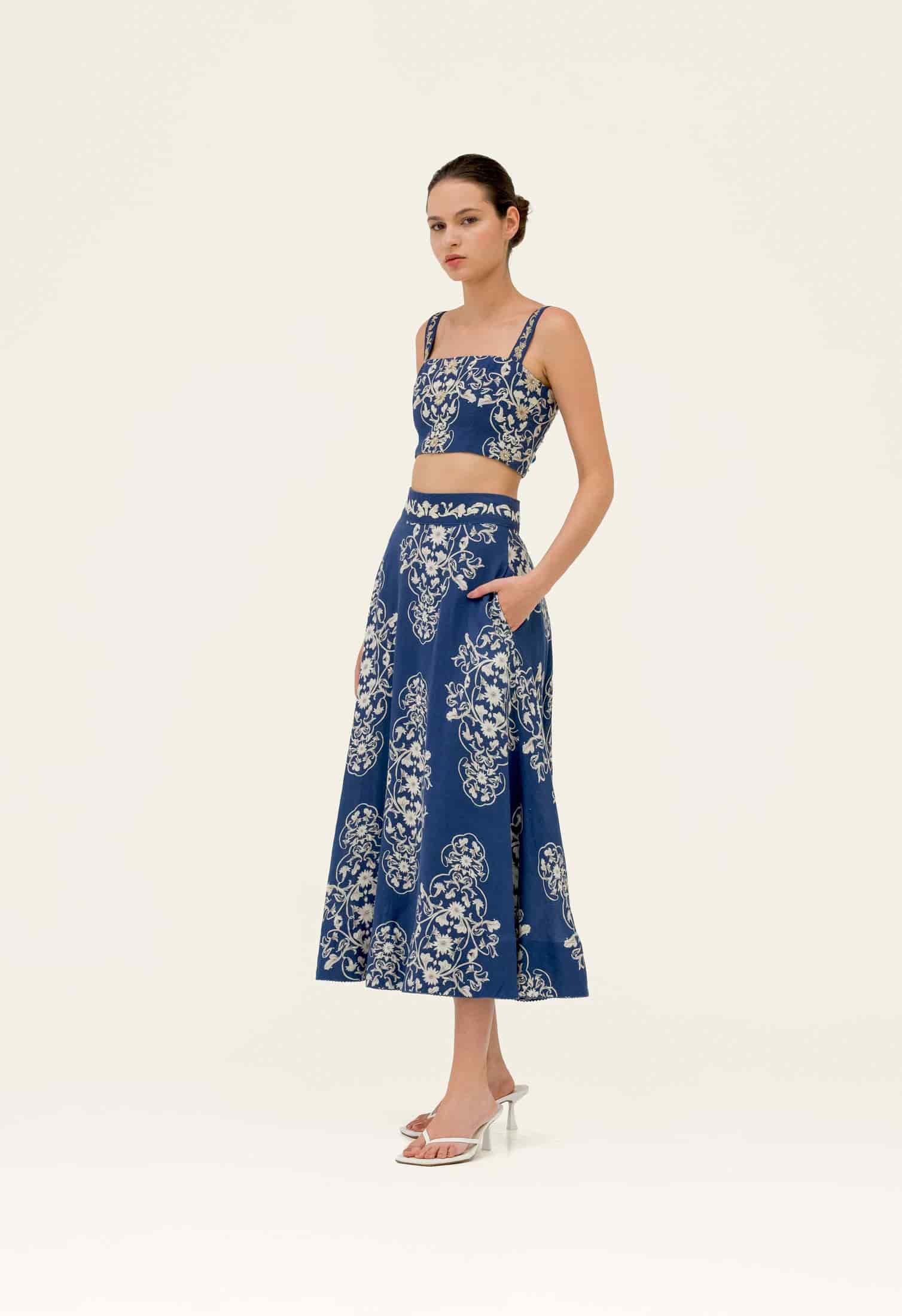 Bergamota Ribbons Maxi Skirt - miniatura 1