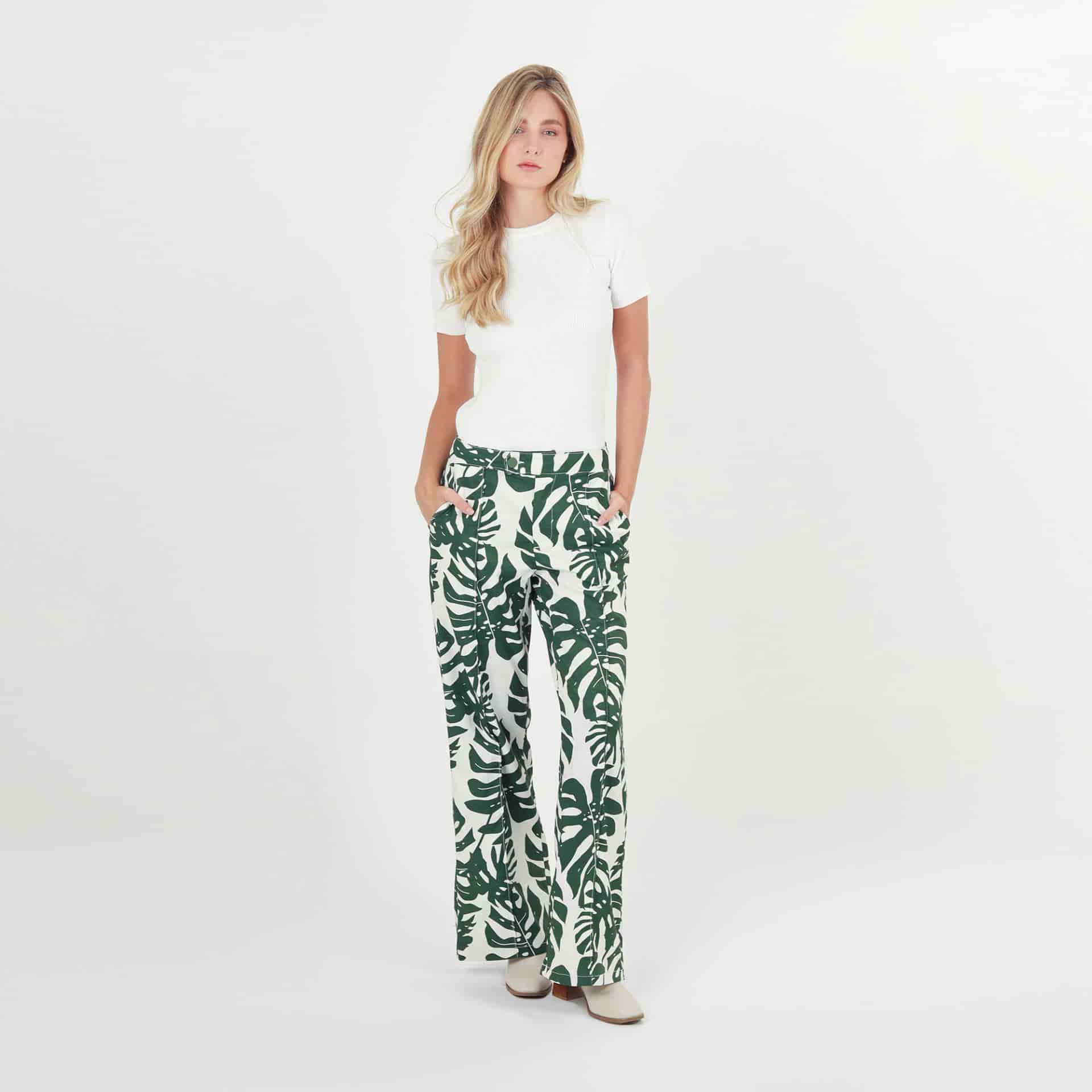 Pantalon Tiro Alto Bota Flare - miniatura 1