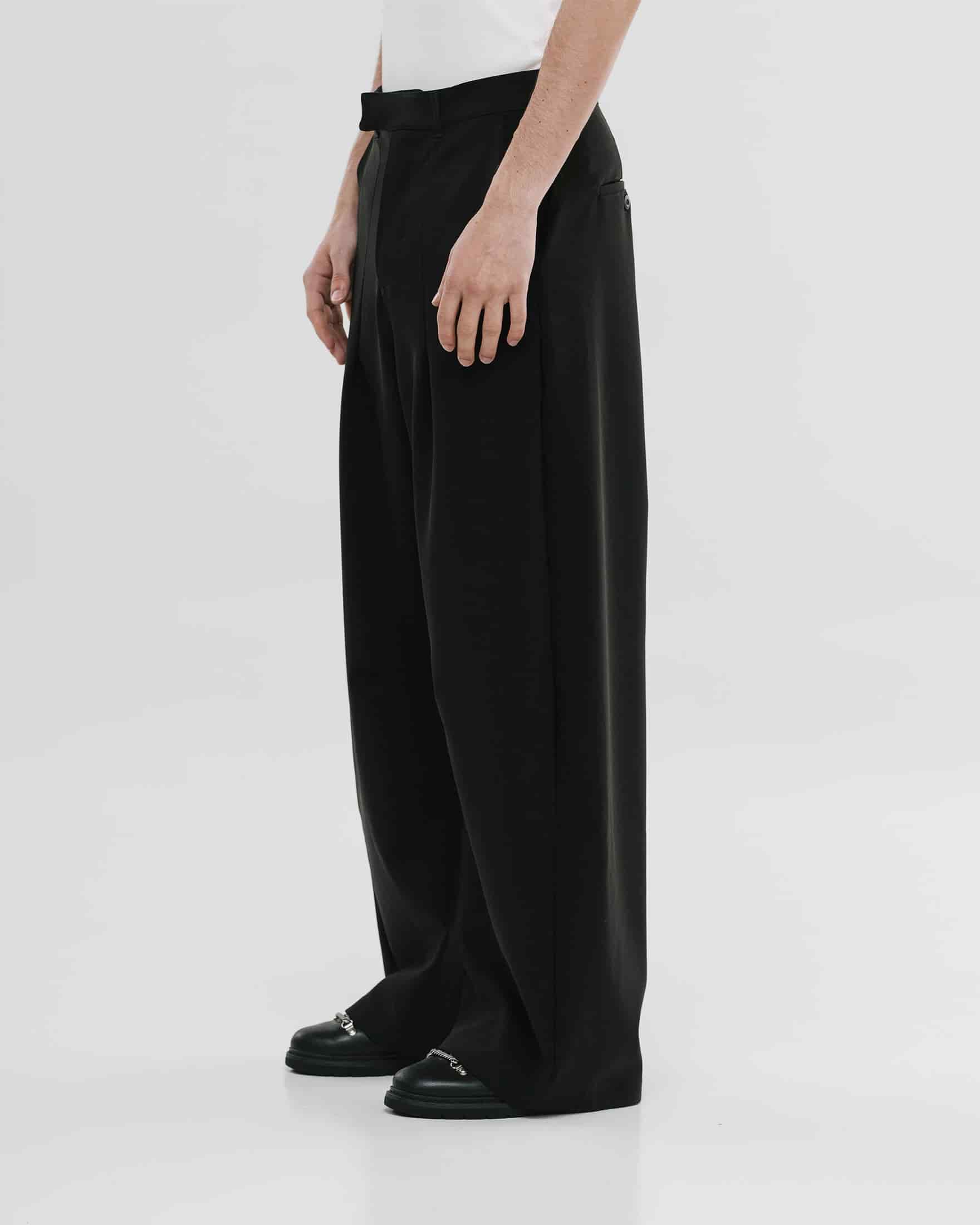 Barrel Fit Trousers - Negro - miniatura 3
