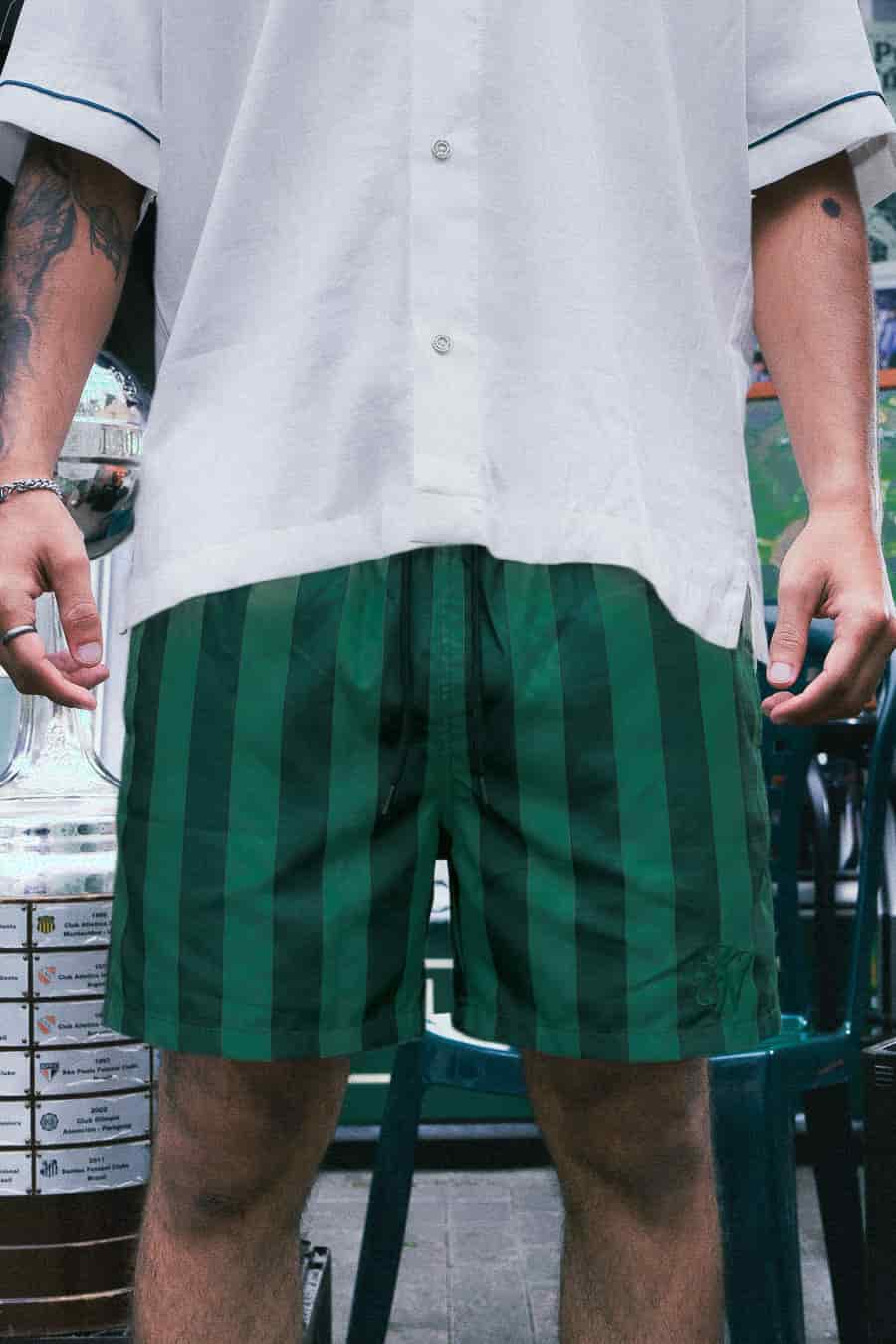 PANTALONETA RAYAS VERDE/NEGRO AN BOHIO - miniatura 1