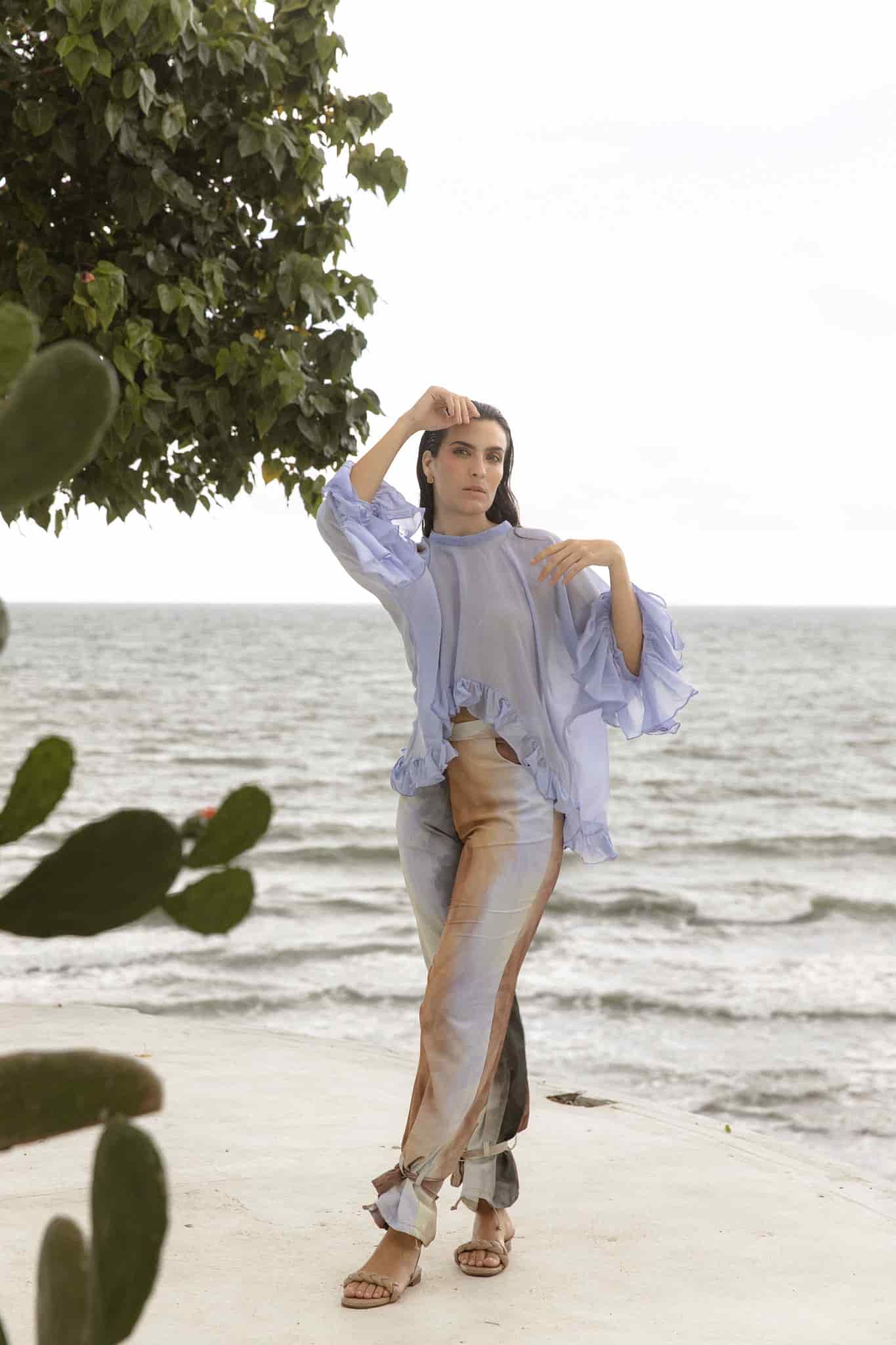 Mariposa Blouse | Blue - miniatura 3
